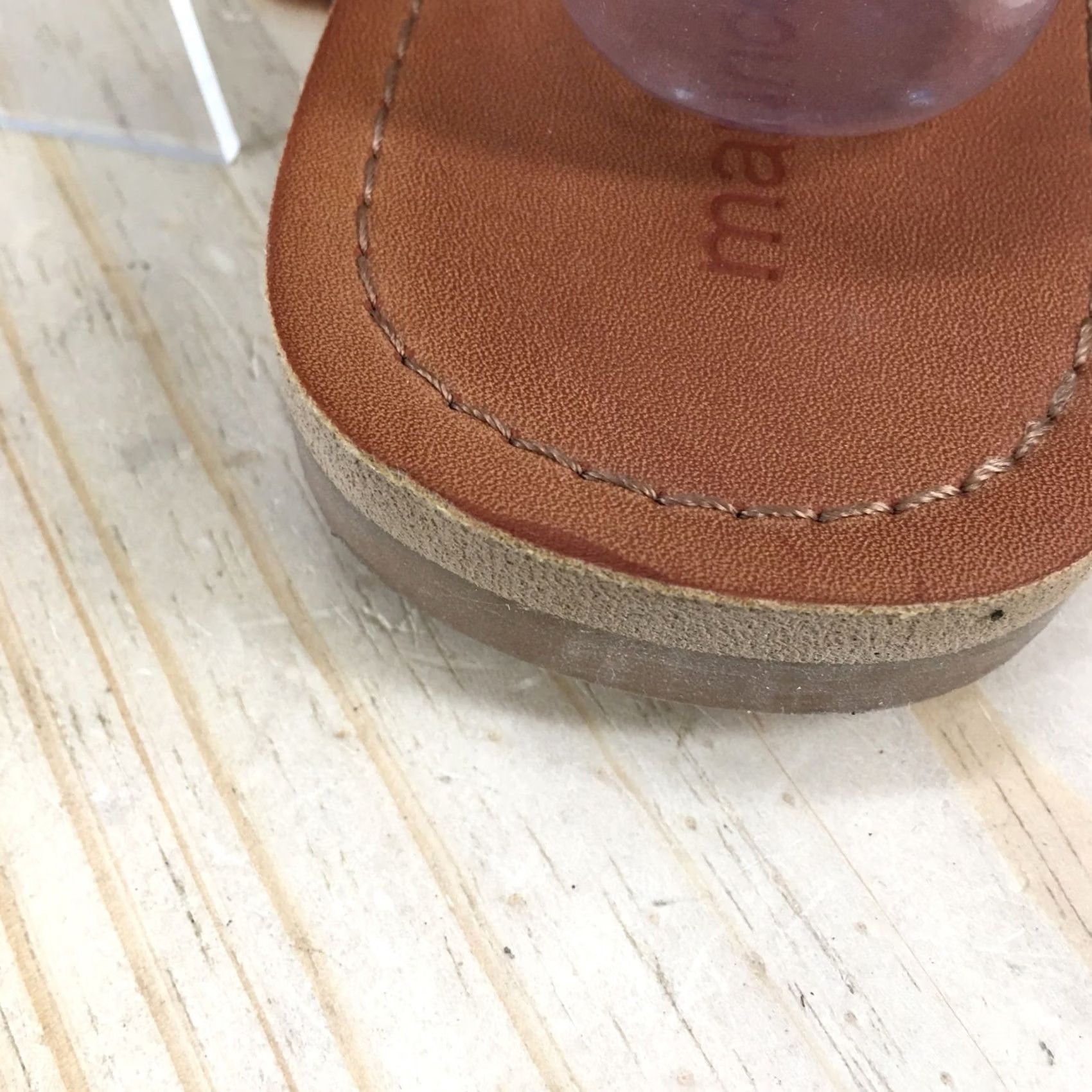 Vintage Maurices Pryia Sandals Womens 10 M Casual Slip On Thong Flats Brown Faux Leather Size US 10 / IT 40 - 5 Thumbnail