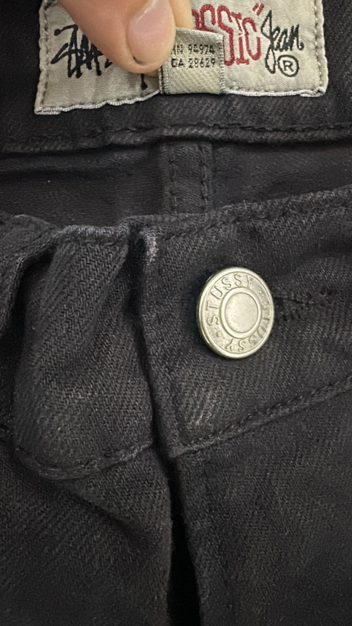 Stussy × Vintage Stüssy Classic Jean Size 28 Black Size US 28 / EU 44 - 8 Thumbnail