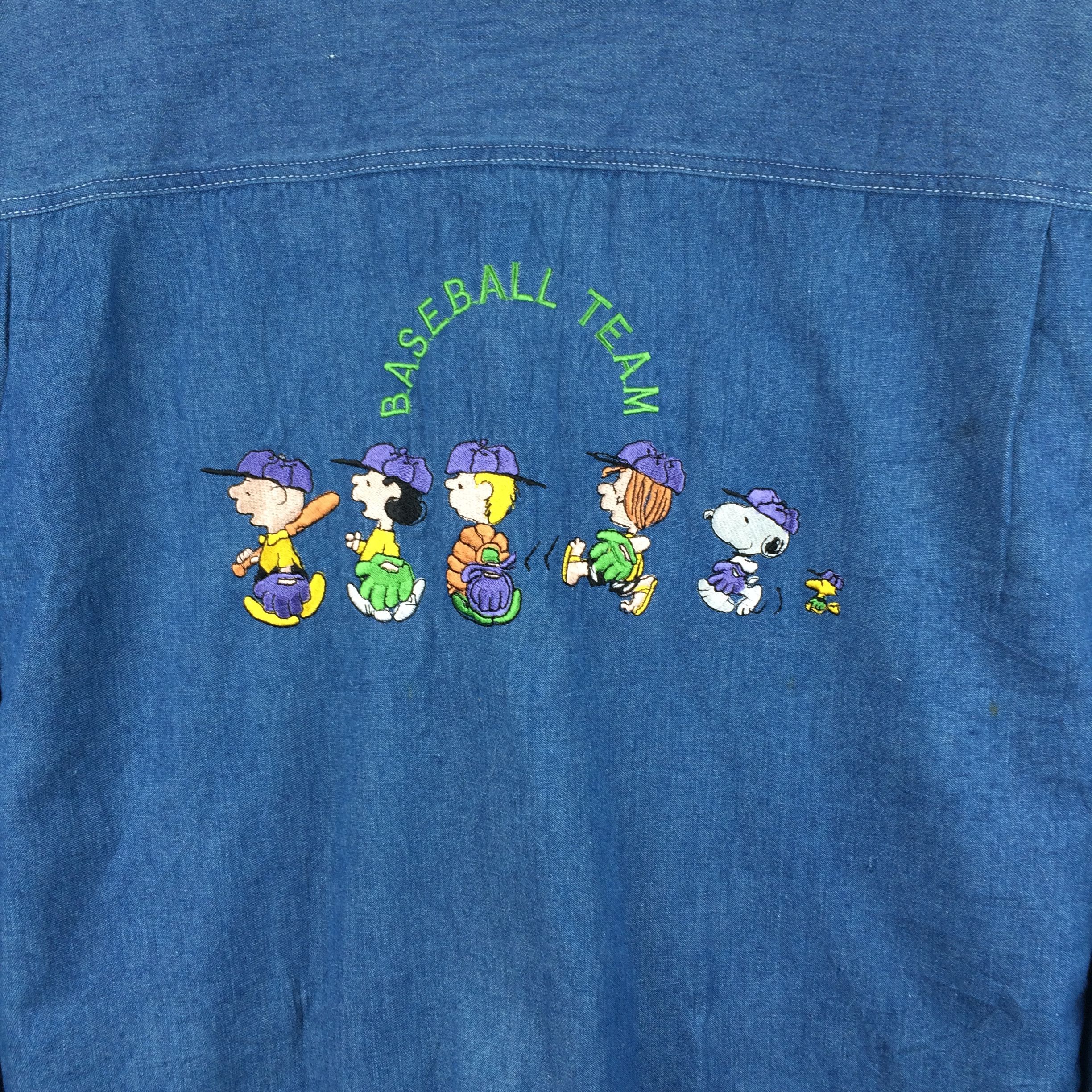 Disney × Peanuts h27 peanuts x loco island x baseball teams denim work shirt Size US L / EU 52-54 / 3 - 3 Thumbnail