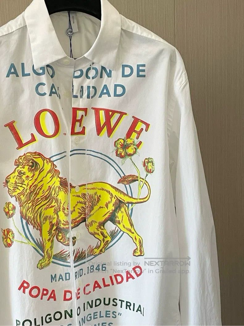 Loewe Loewe Men's Lion Printed Shirt Size US XXS / EU 40 - 2 Thumbnail