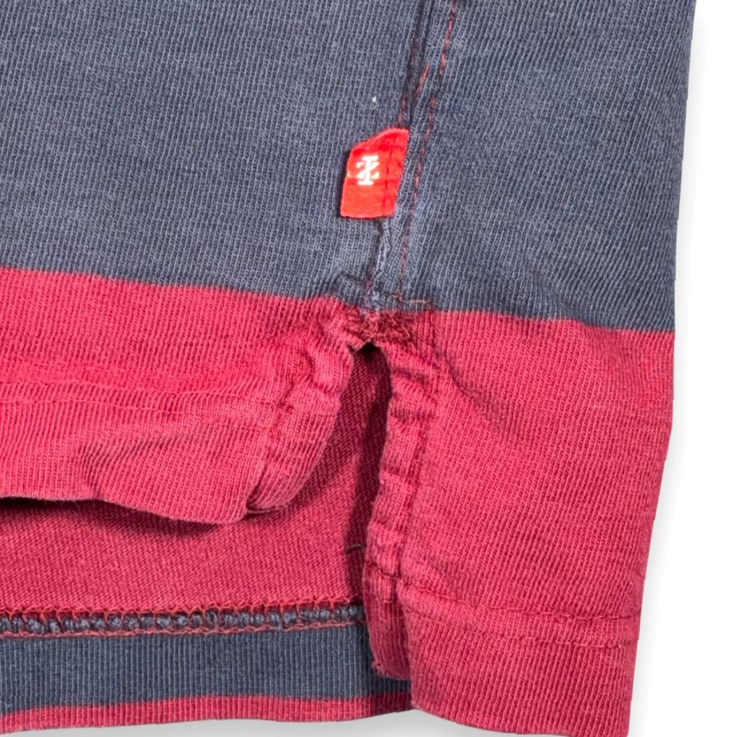 Izod VINTAGE Izod Polo Shirt Adult EXTRA LARGE TALL Red Striped Knit Polo with Embroidered Crest Mens Size US XL / EU 56 / 4 - 6 Thumbnail