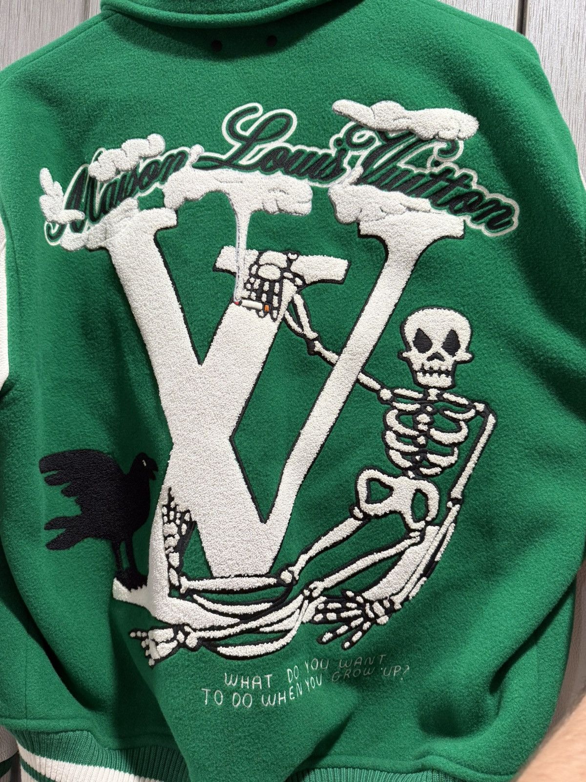 Louis Vuitton Louis Vuitton Green Patches Tourist V. Purist Varsity Jacket Size US M / EU 48-50 / 2 - 7 Thumbnail