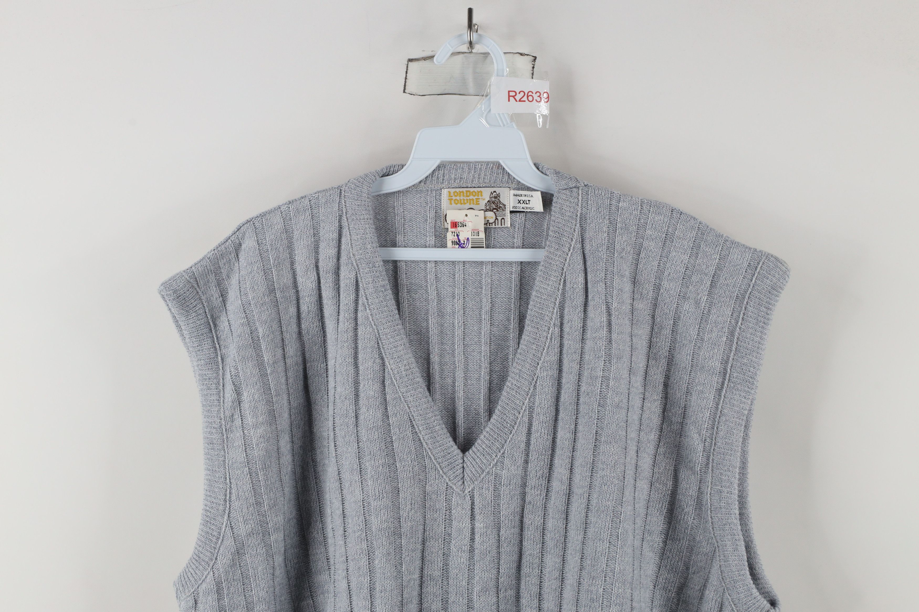 Vintage Deadstock Vintage 70s Streetwear Knit Sweater Vest Gray USA Size US XXL / EU 58 / 5 - 2 Thumbnail