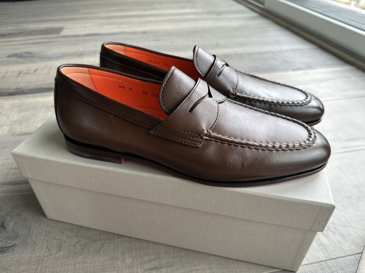 Santoni Santoni Medium Brown Loafer Size US 10 / EU 43 - 5 Thumbnail