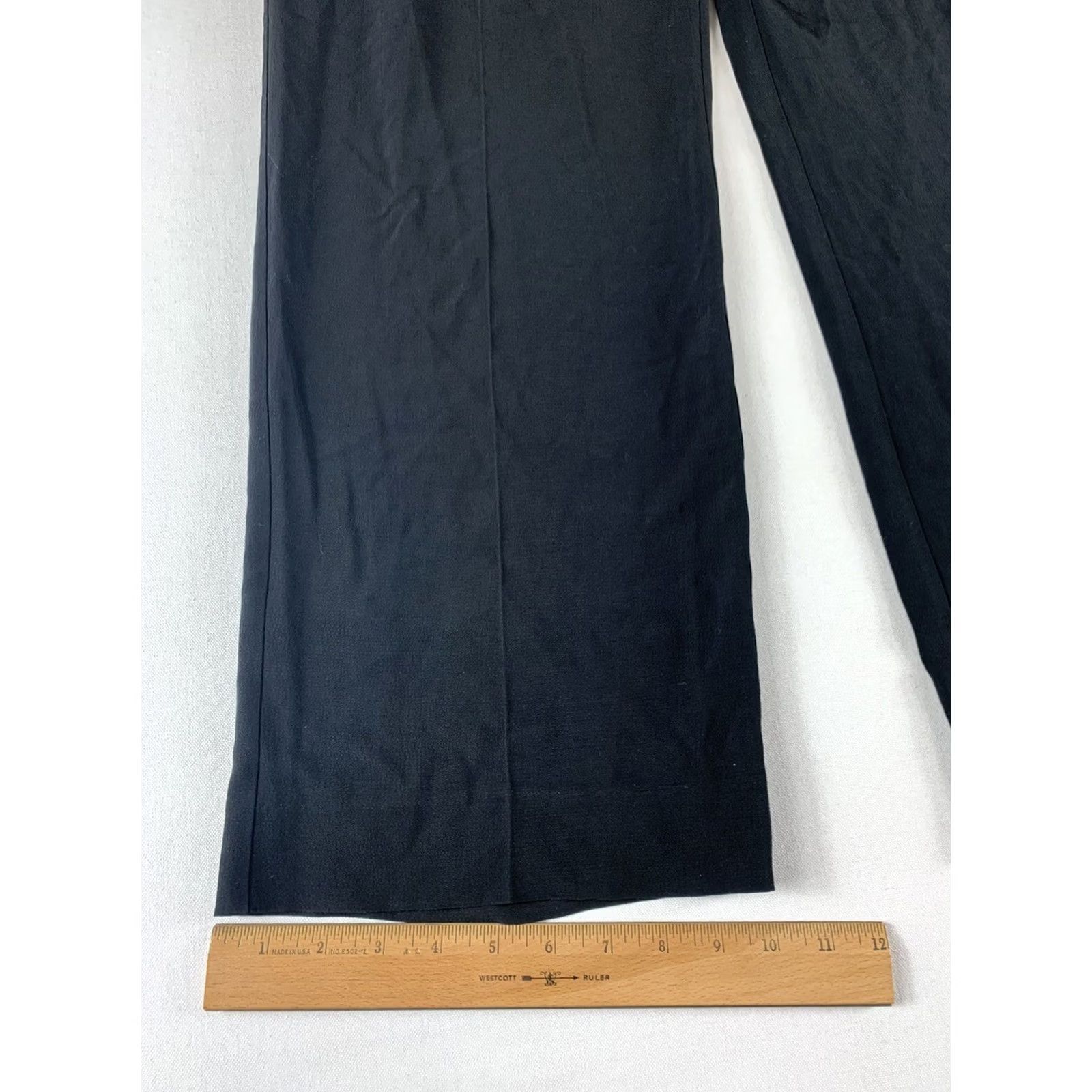 Eileen Fisher EILEEN FISHER PANTS WOMENS 6 BLACK STRAIGHT BUSINESS (FLAT LAY 30X30) Size 28" / US 6 / IT 42 - 3 Thumbnail