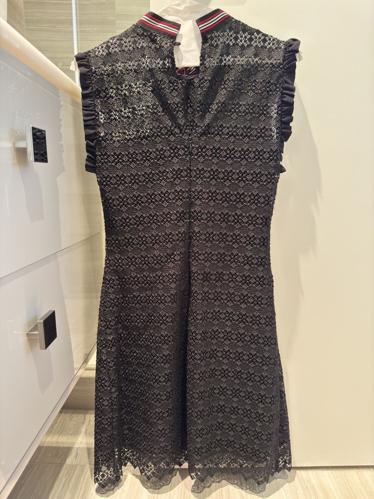 Sandro Sandro Fidèle Tie-Neck Lace Mini dress Size S / US 4 / IT 40 - 5 Thumbnail