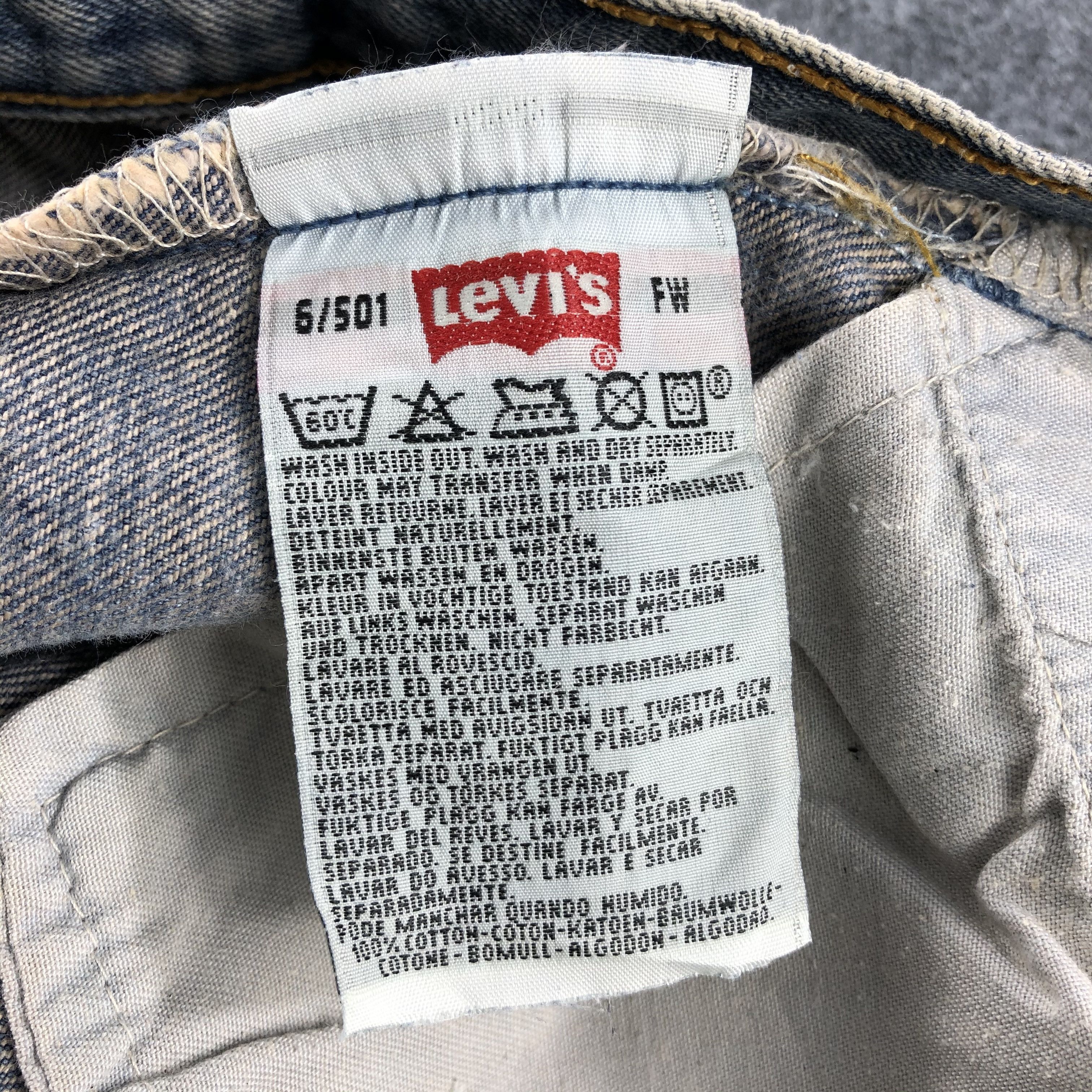 Levi's × Vintage Vintage 90s Levis 501 Blue Jeans-JM892 Size US 27 - 10 Thumbnail