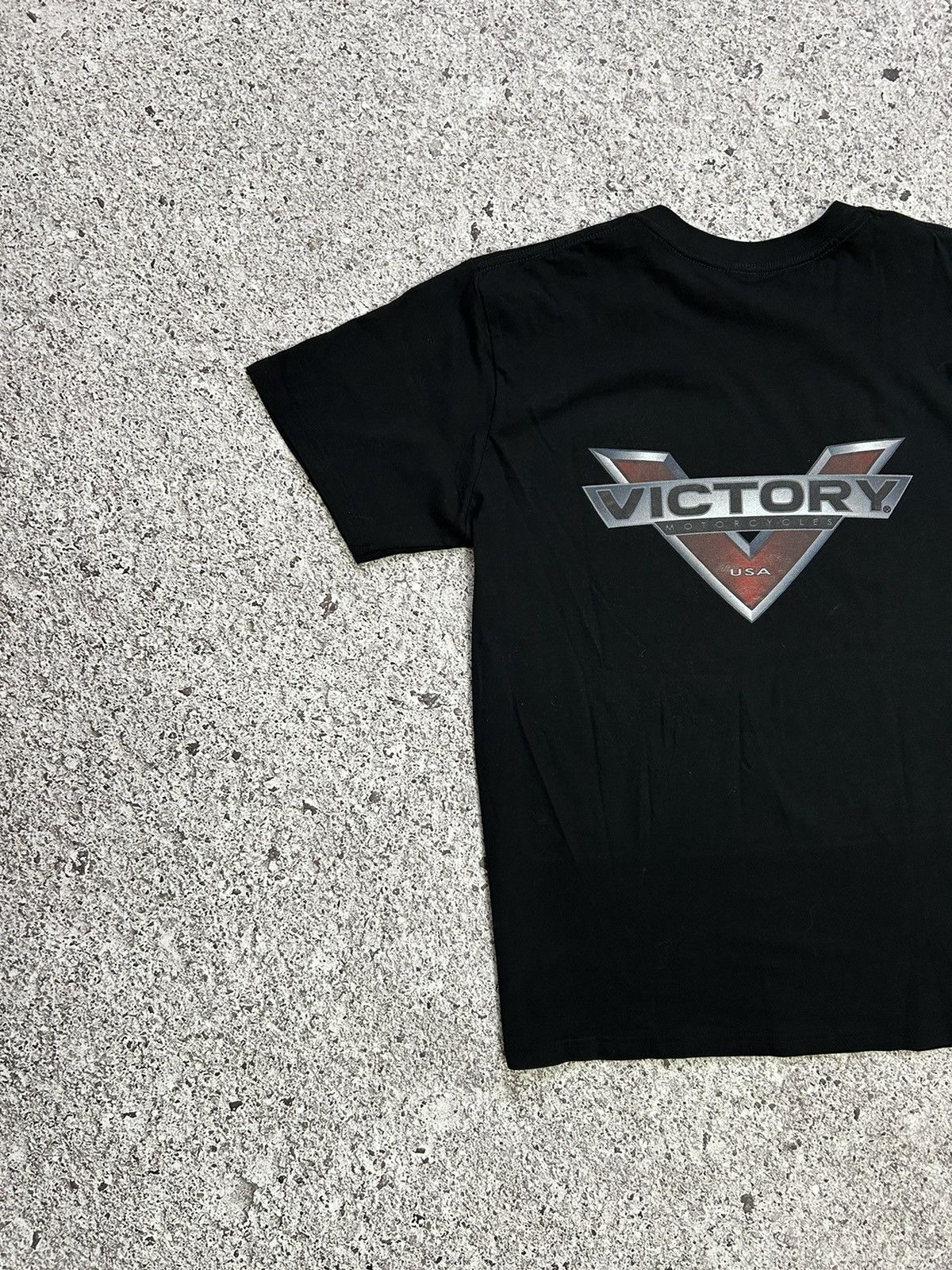 Band Tees × Vintage Vintage Victory Motorcycle USA Retro Bike T-Shirt Size US XL / EU 56 / 4 - 5 Thumbnail
