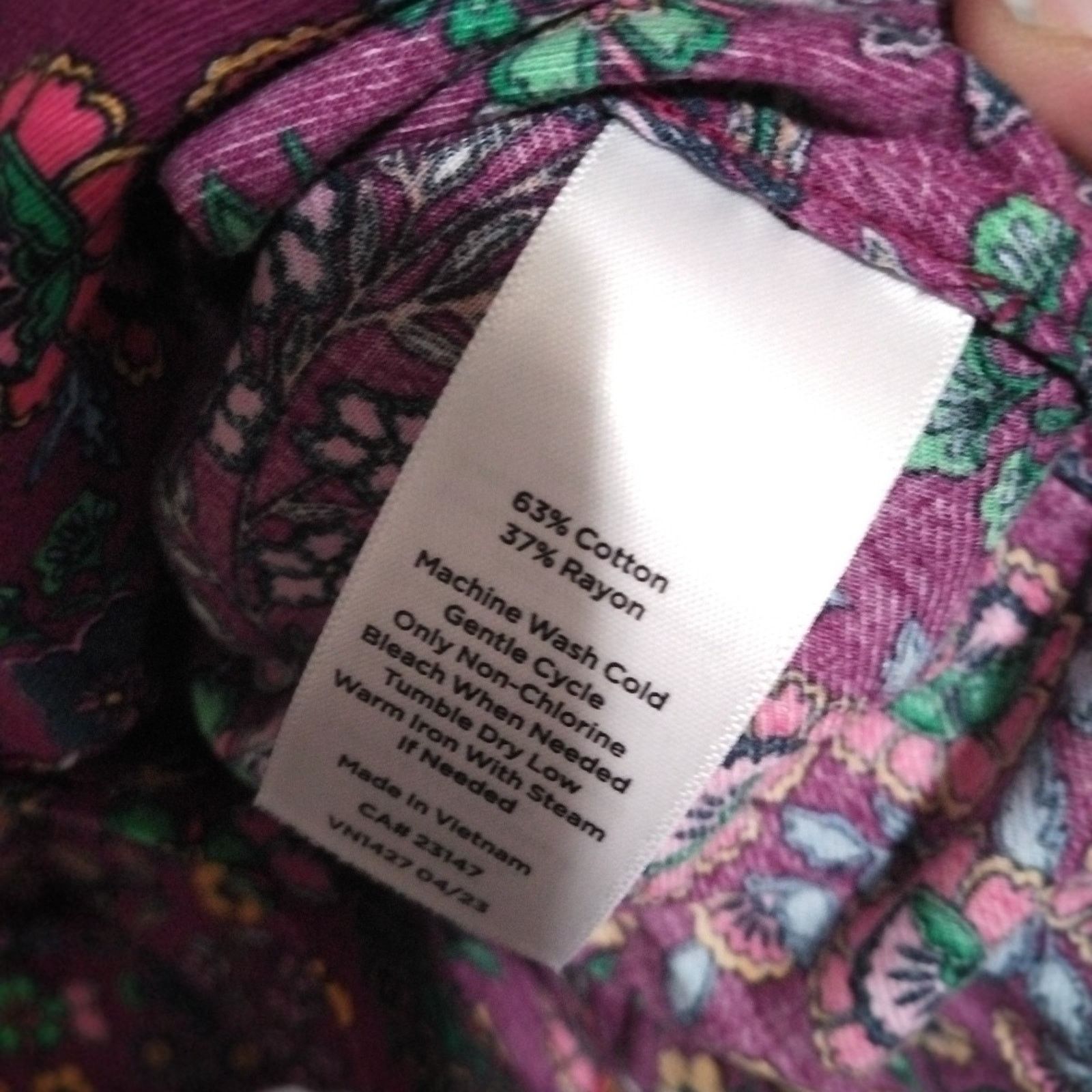 Other Talbots Petite MP Floral Long Sleeve Top Purple Colorful Size ONE SIZE - 6 Thumbnail