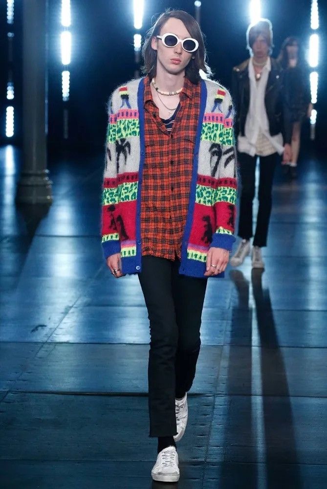 Saint Laurent Paris SAINT LAURENT DINO PALM HEDI SLIMANE SS16 CARDIGAN SWEATER Size US S / EU 44-46 / 1 - 6 Thumbnail