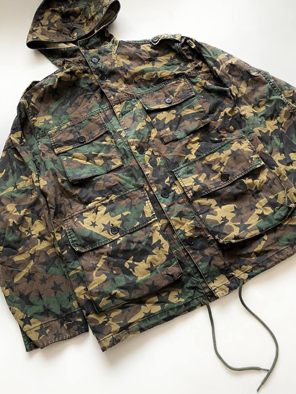 Saint Laurent Paris × Yves Saint Laurent VERY RARE Saint Laurent star camo parka hoodie Size US S / EU 44-46 / 1 - 3 Thumbnail