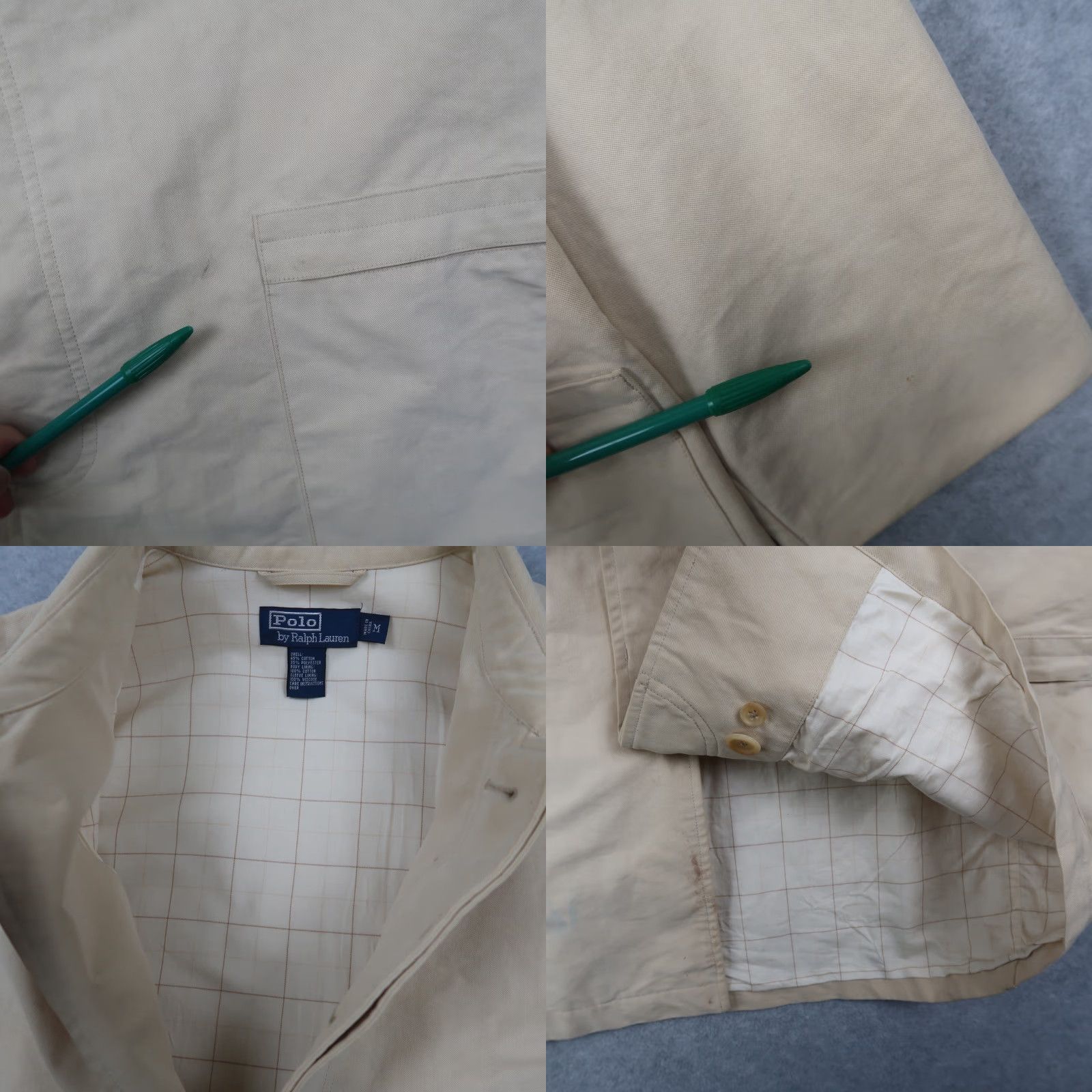 Polo Ralph Lauren VINTAGE Polo Ralph Lauren Beige Jacket Coat Mens M Medium Size US M / EU 48-50 / 2 - 9 Thumbnail
