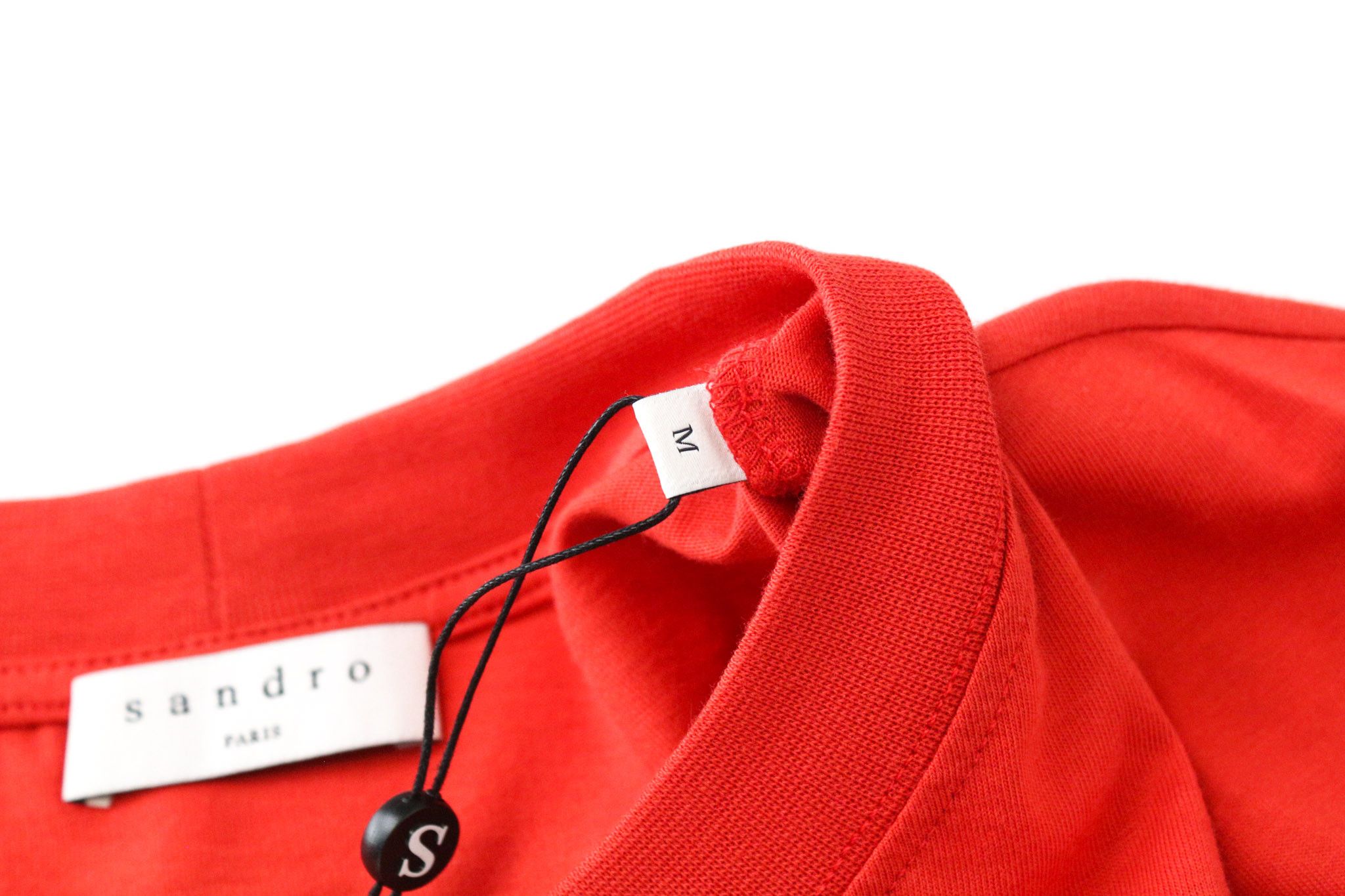 Sandro M Red Cotton Logo Short Sleeve T-Shirt 74478 Size US M / EU 48-50 / 2 - 5 Thumbnail