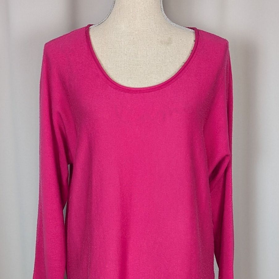 Other Max Studio Merino Wool Pullover Sweater with Curved Hem Pink Size XL / US 12-14 / IT 48-50 - 10 Thumbnail