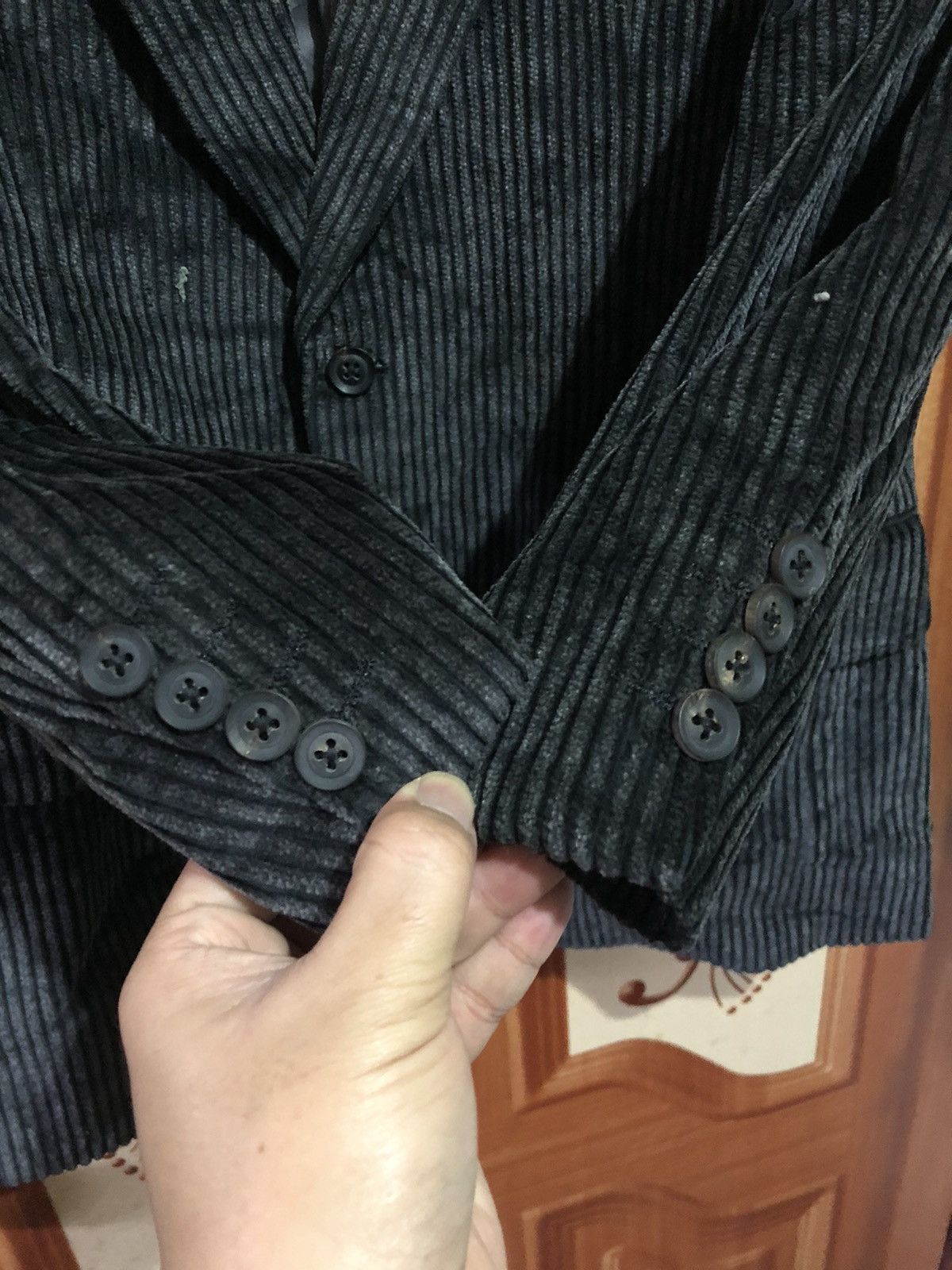 Burberry Burberrys Vintage Made in Japan Corduroy Blazer Size 38R - 8 Thumbnail