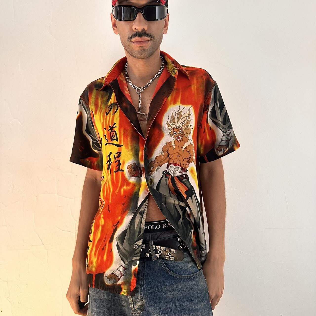 Other Vintage Y2K ASTROBOI Orange Goku Anime Shirt - Large Size US L / EU 52-54 / 3 - 2 Thumbnail