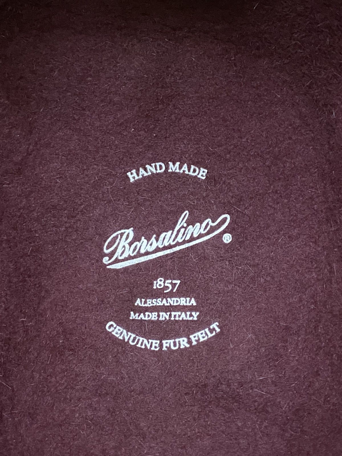 Borsalino × Handmade × Hat Club VINTAGE BORSALINO HANDMADE FUR PELT WOOL HAT Size ONE SIZE - 5 Thumbnail