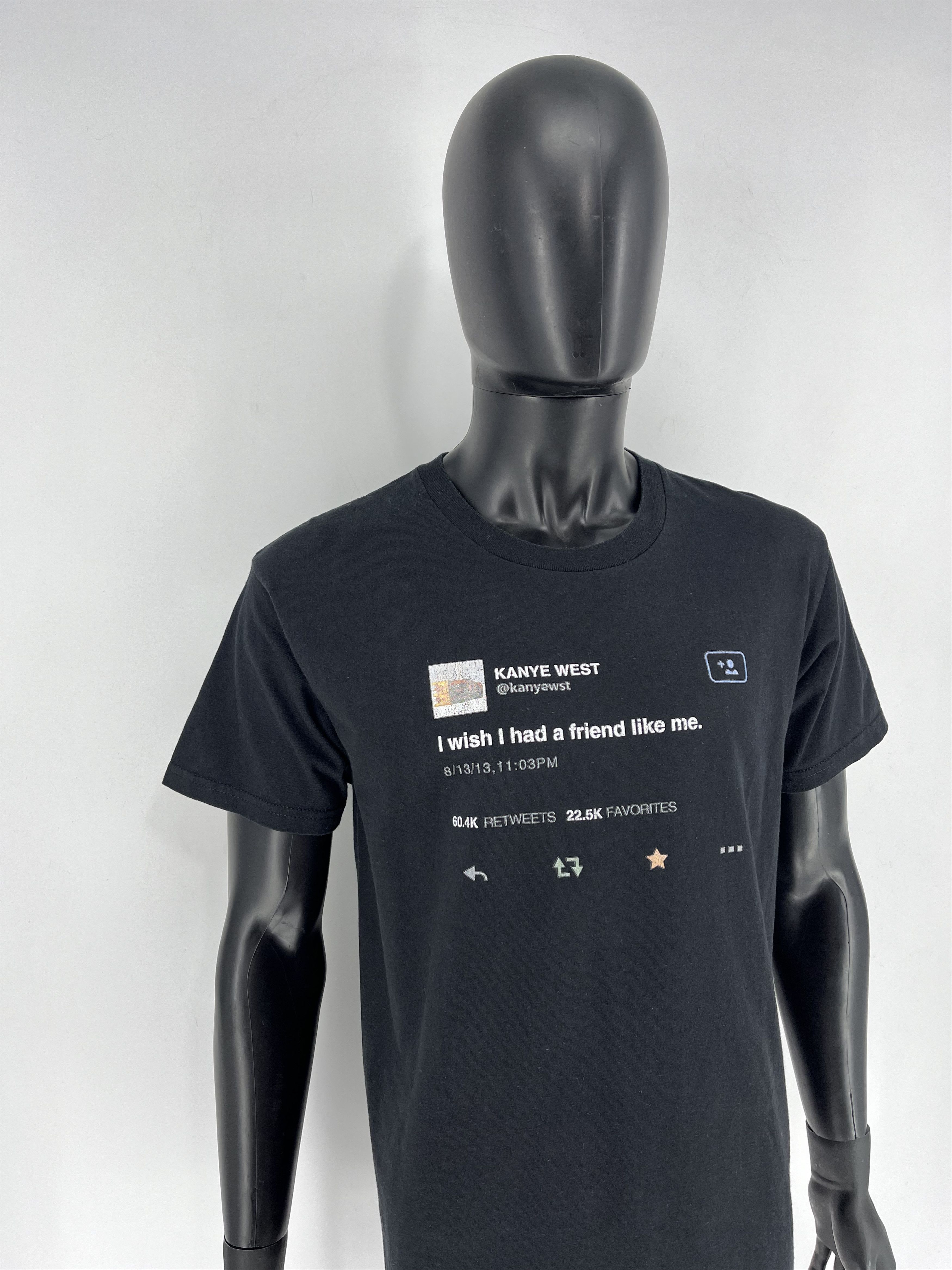 Band Tees × Rap Tees Y2K "I Wish I had A Friend Like Me" Kanye West Tweet Size US L / EU 52-54 / 3 - 3 Thumbnail