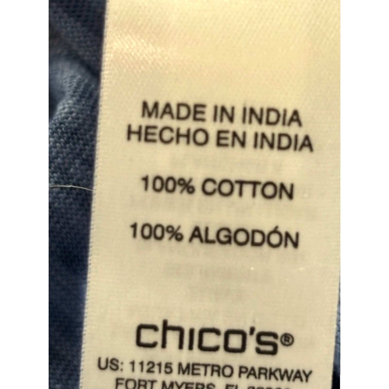 Vintage Chicos Tshirt Shift Dress Women’s Large Blue 100% Cotton Beach Casual Knee Length V-Neck Pullover Size L / US 10 / IT 46 - 7 Thumbnail