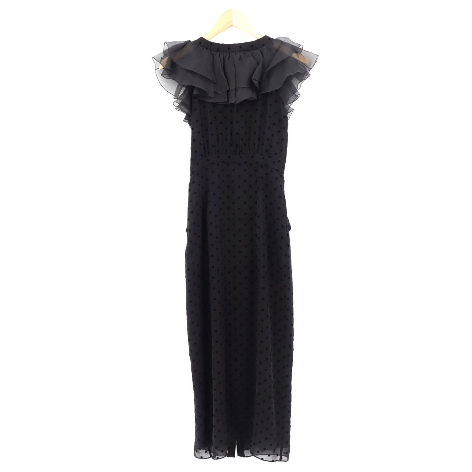 Alessandra Rich ALESSANDRA RICH Dress Polka Dot Silk Lace Midi Black SZ2 Regular Women’s Sleeveless Round Neck Zip Dry Clean Only Size XS / US 0-2 / IT 36-38 - 2 Thumbnail