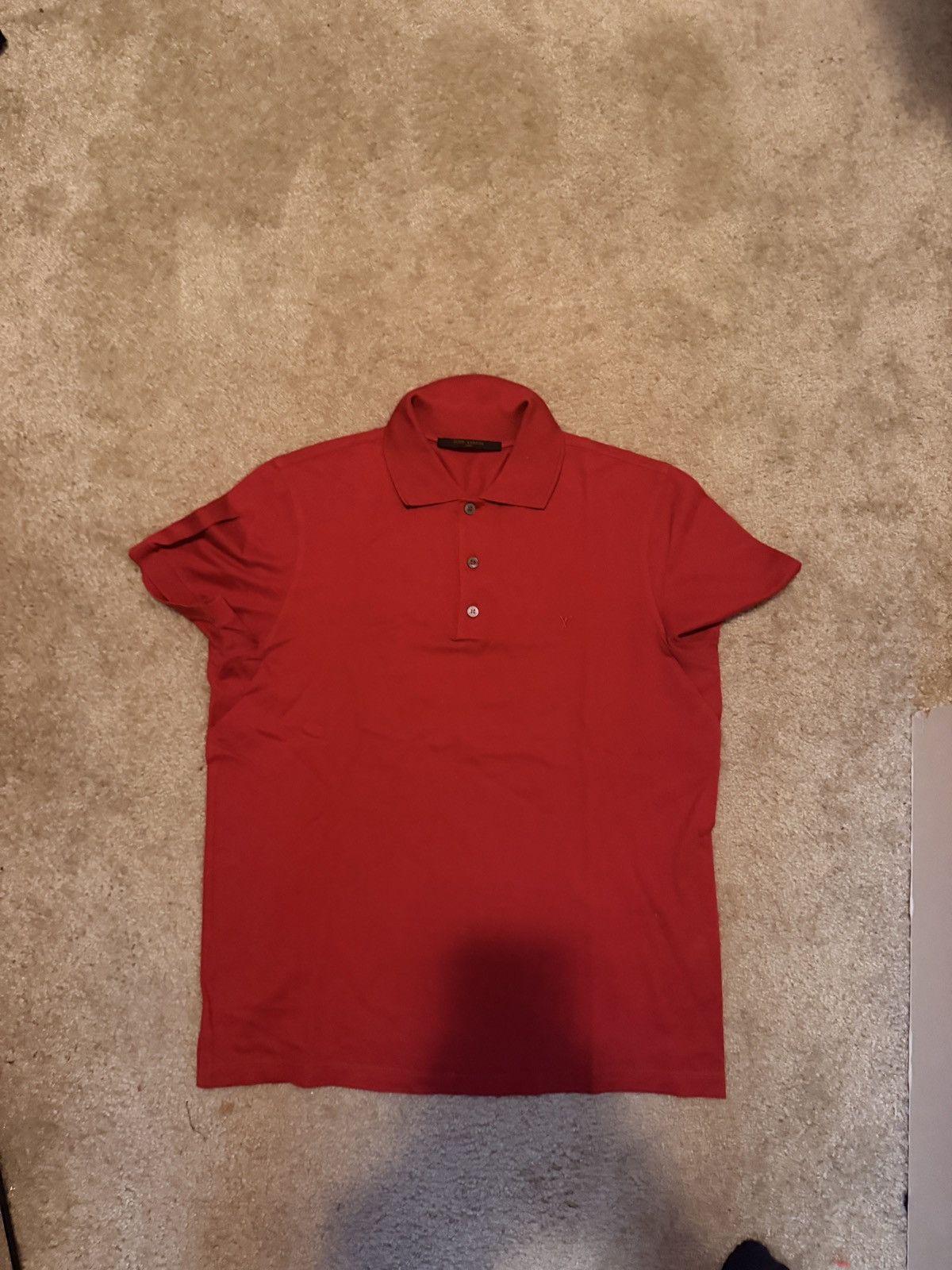 Louis Vuitton Louis Vuitton LV Logo Polo Shirt Red Size small Size US S / EU 44-46 / 1 - 1 Thumbnail