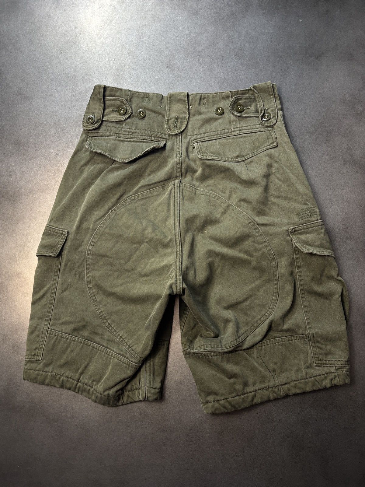 Vintage 1960s Vintage Dutch Military Cargo Shorts Heavy Duty Utility Size US 26 / EU 42 - 4 Thumbnail