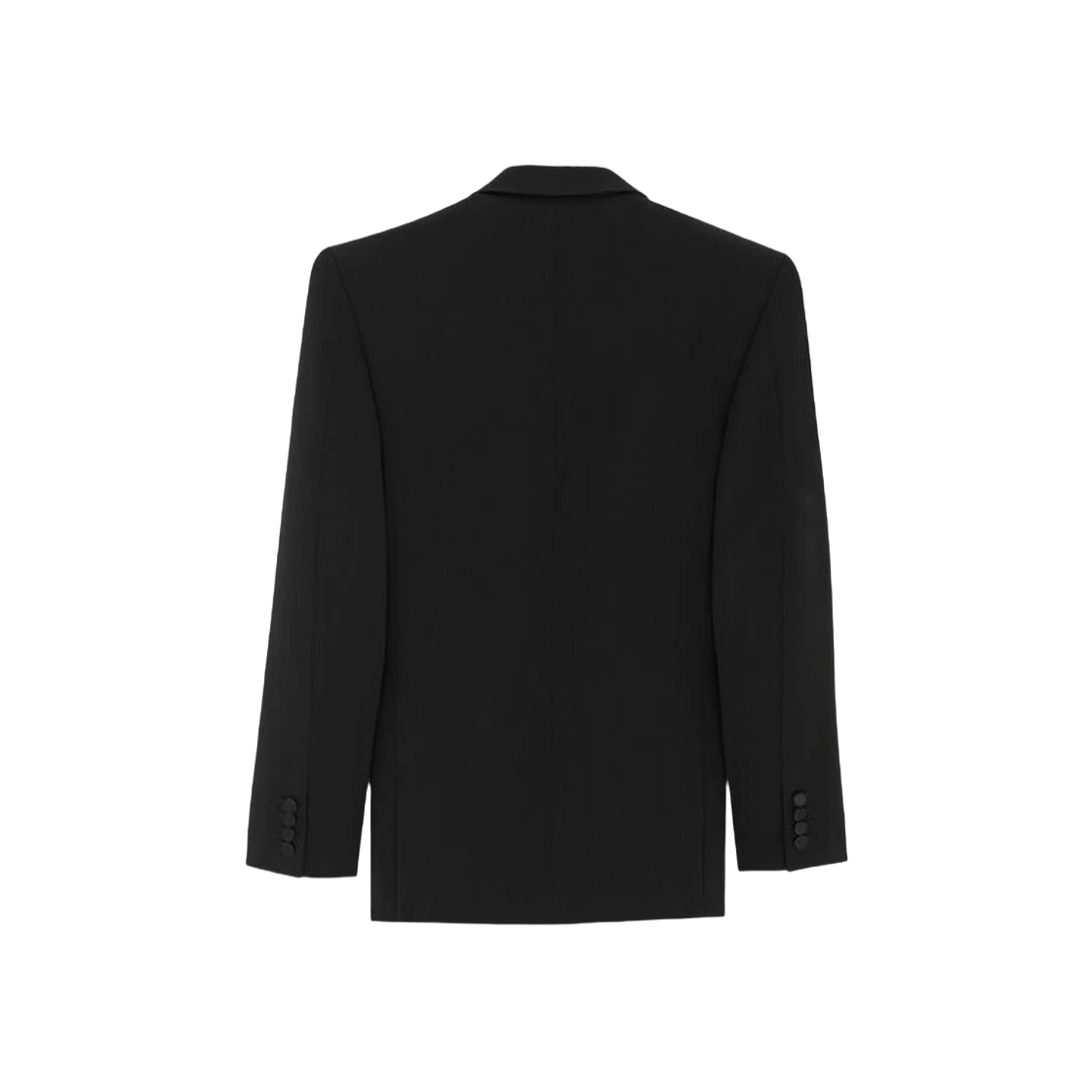 Saint Laurent Paris o1s1wg111124 Oversized Tuxedo Jacket Grain De Poudre Black Size M / US 6-8 / IT 42-44 - 3 Thumbnail