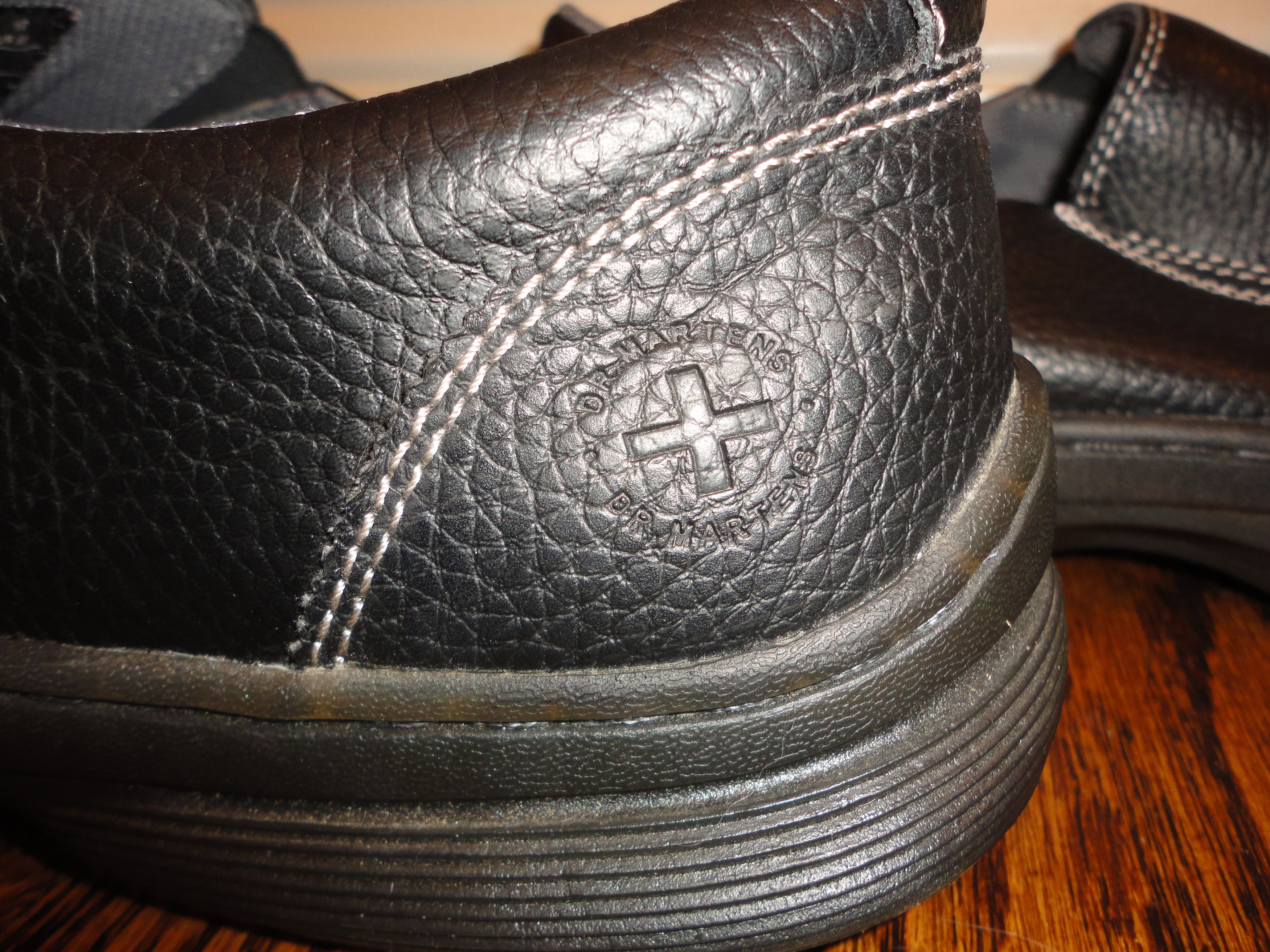 DR MARTENS Black Leather Slip On Loafers Size 12 display picture 1
