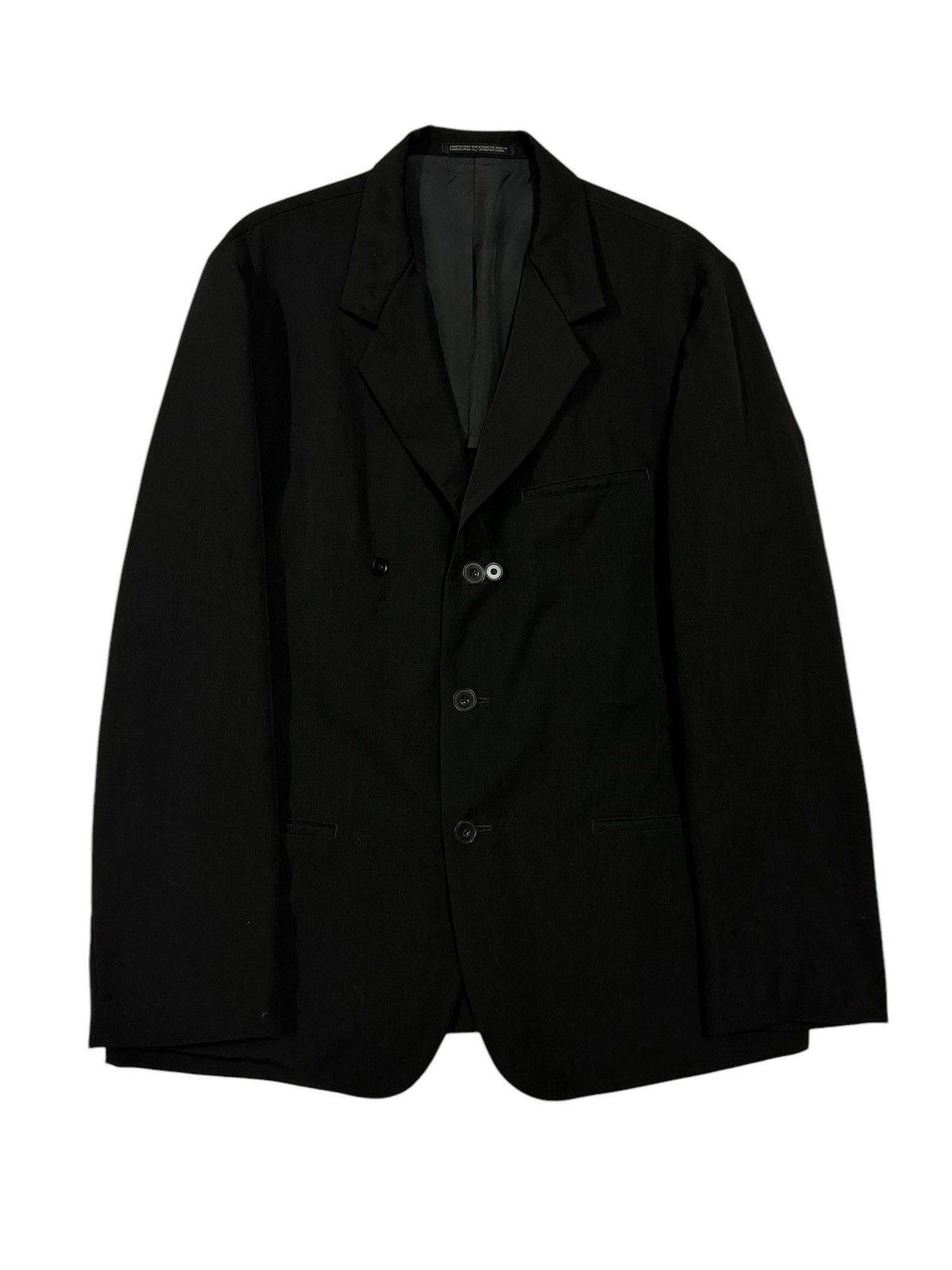 Vintage Vtg🔥Yohji Yamamoto Gabardine Og Black Blazer Wool Jacket Size 40L - 2 Thumbnail