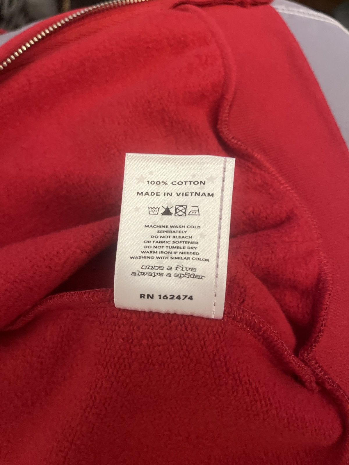 Sp5der Angel number zip hoodie red Size US M / EU 48-50 / 2 - 8 Thumbnail