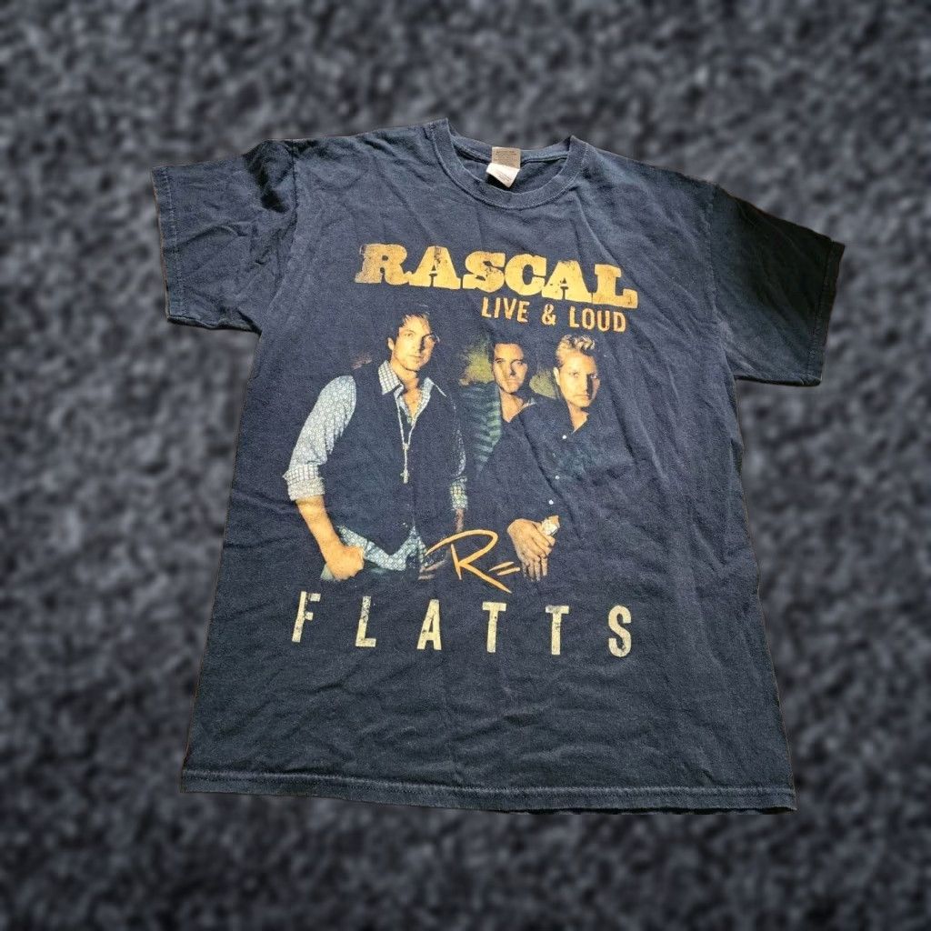 Gildan RASCAL FLATTS Shirt Mens L Black Live & Loud Tour Double Sided Size US L / EU 52-54 / 3 - 1 Thumbnail
