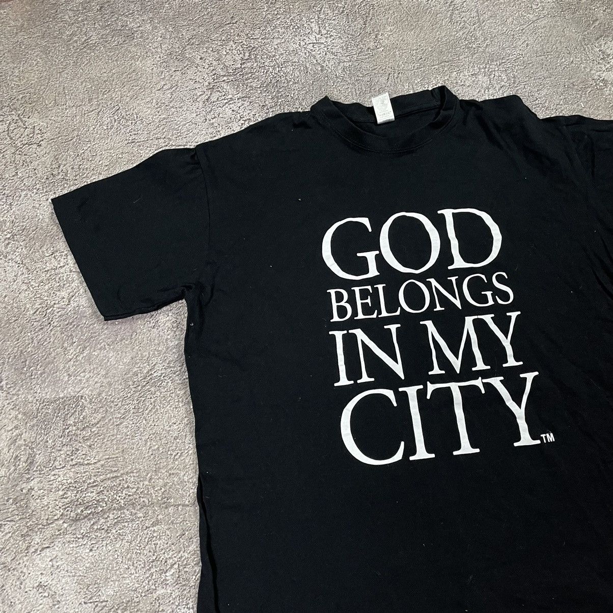 Vintage Vintage Y2K ADULT GOD FUNNY Tee BELONGS CITY M Size US M / EU 48-50 / 2 - 3 Thumbnail