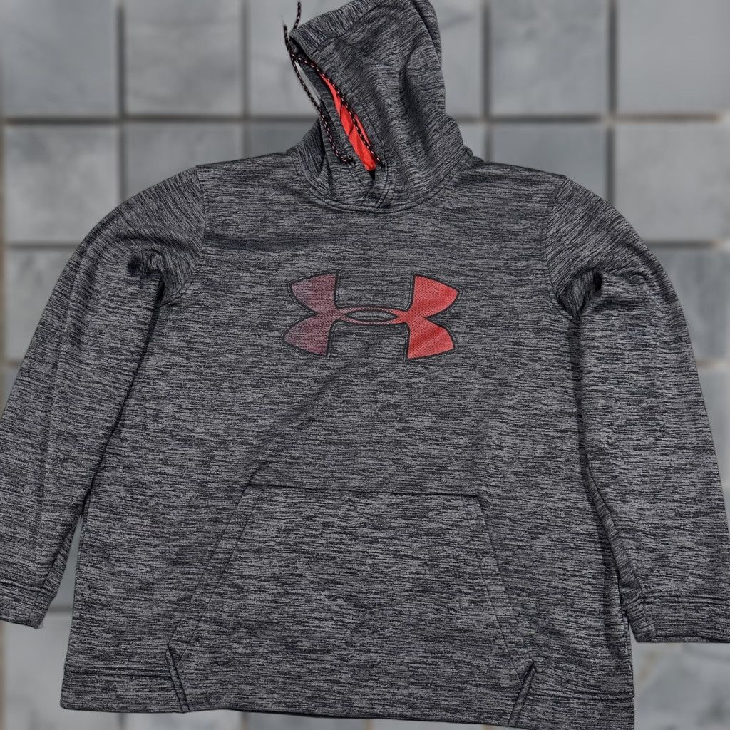 Under Armour Under Armour Hoodie Mens 2XL Gray ColdGear Pullover Fleece Hooded Pockets Size US XXL / EU 58 / 5 - 1 Thumbnail