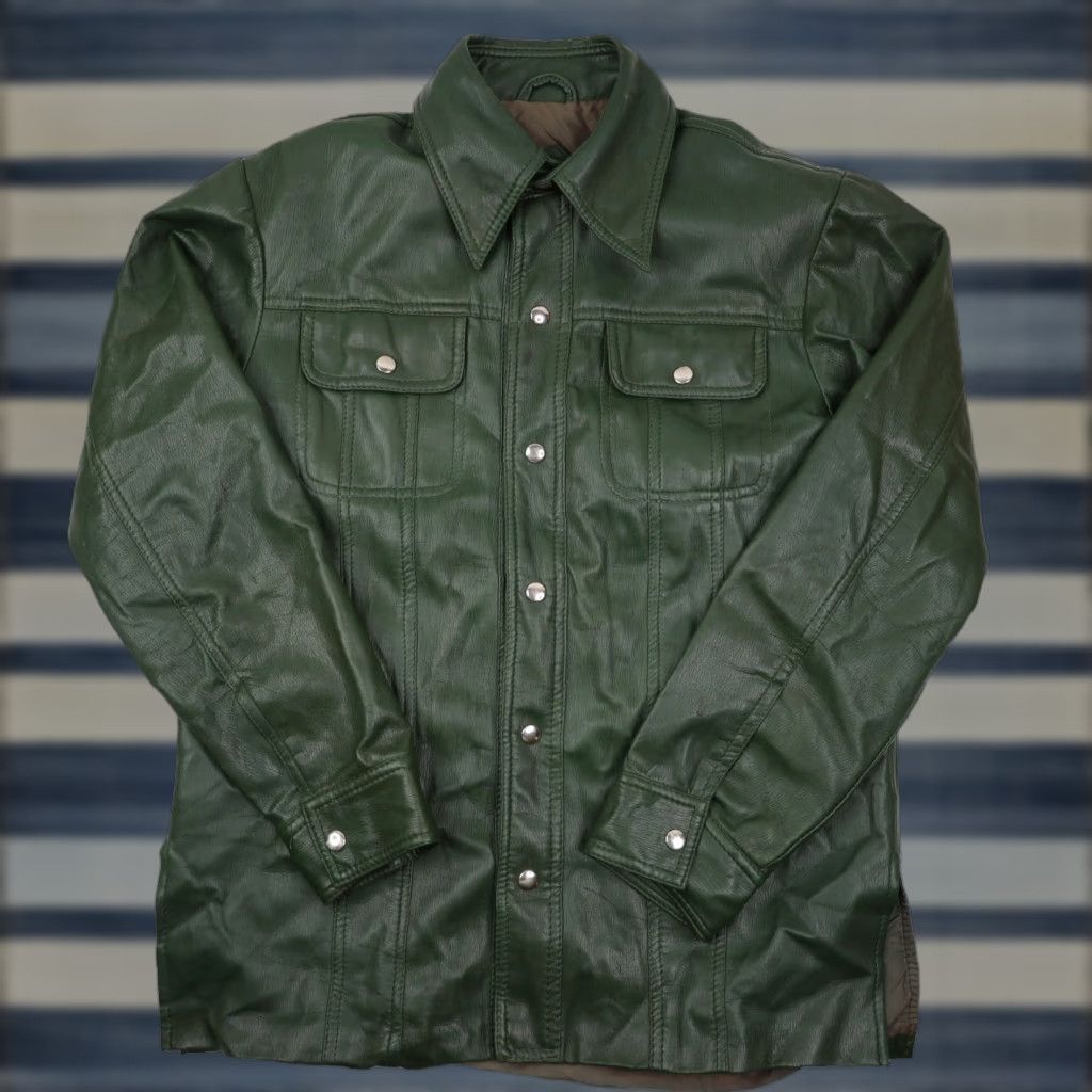 Vintage VINTAGE Brigadier Halco Jacket PVC Green M Mens Size US M / EU 48-50 / 2 - 1 Thumbnail