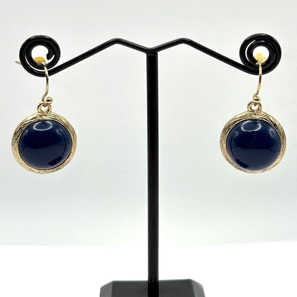 Other Vintage Gold & Blue Earrings Size ONE SIZE - 2 Thumbnail