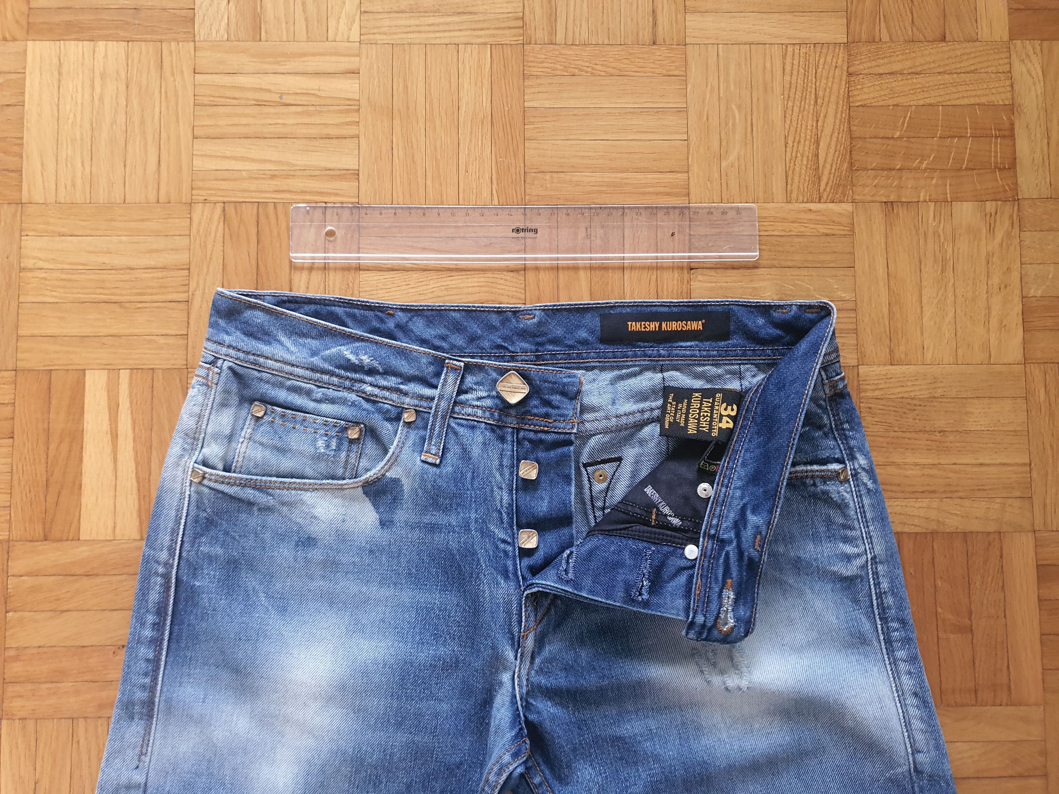 Takeshy Kurosawa Handmade Selvedge Denim Jeans Japanese Fabric - Regular Fit Size US 34 / EU 50 - 4 Thumbnail