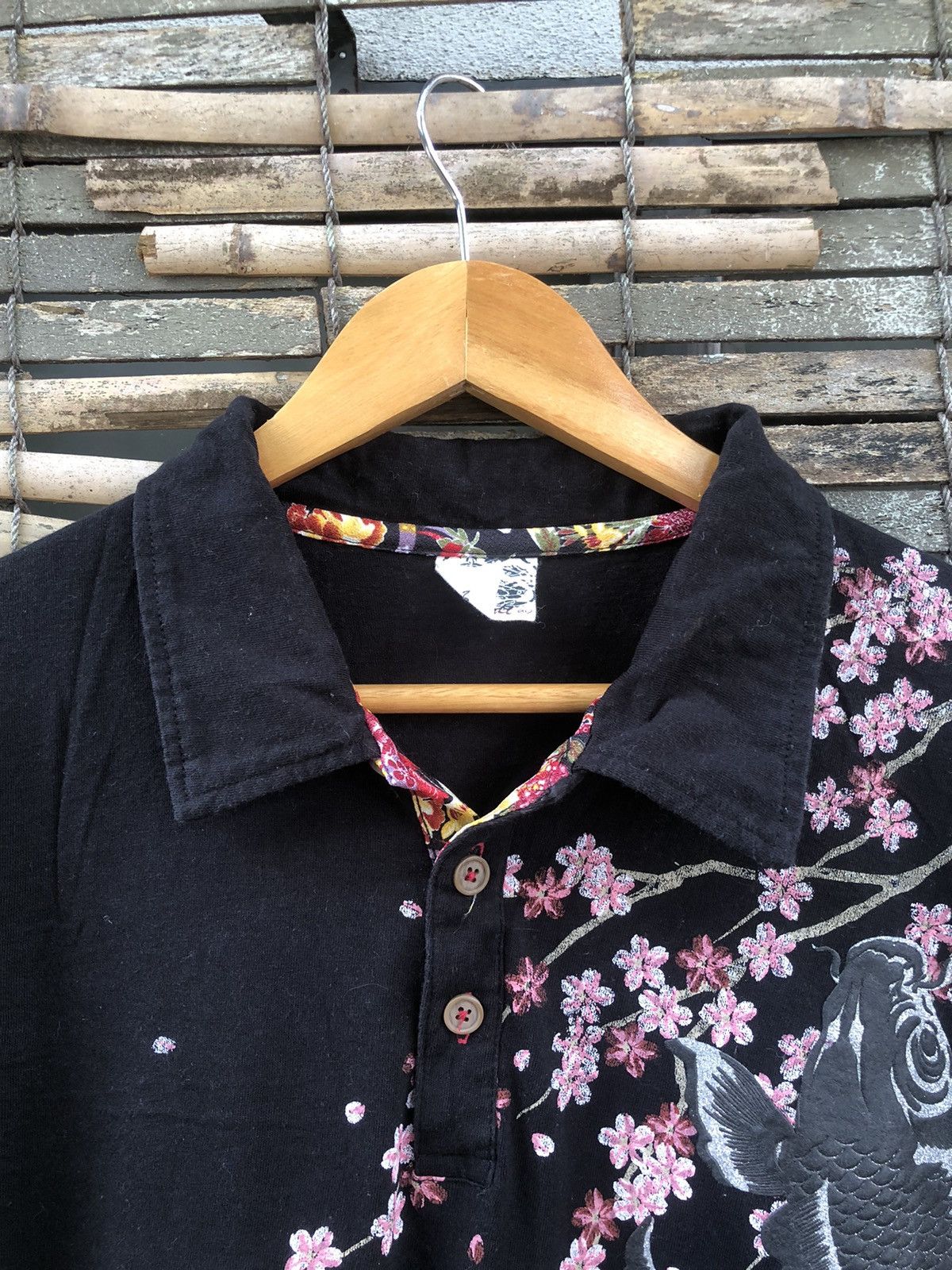 Japanese Brand × Vintage Rare Vintage OVP Japanese Sukajan Koi Fish Polo Tee Size US XL / EU 56 / 4 - 15 Thumbnail