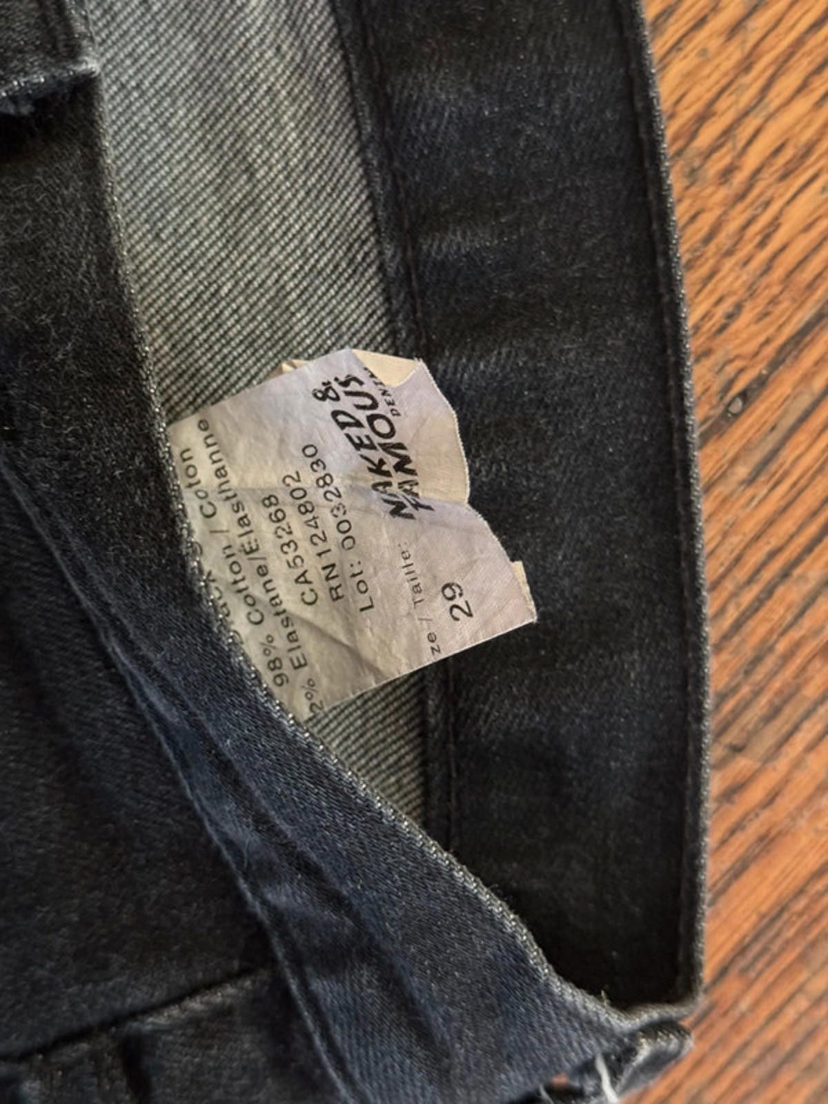 Designer Naked and Famous Black Skinny Denim Size US 29 - 5 Thumbnail