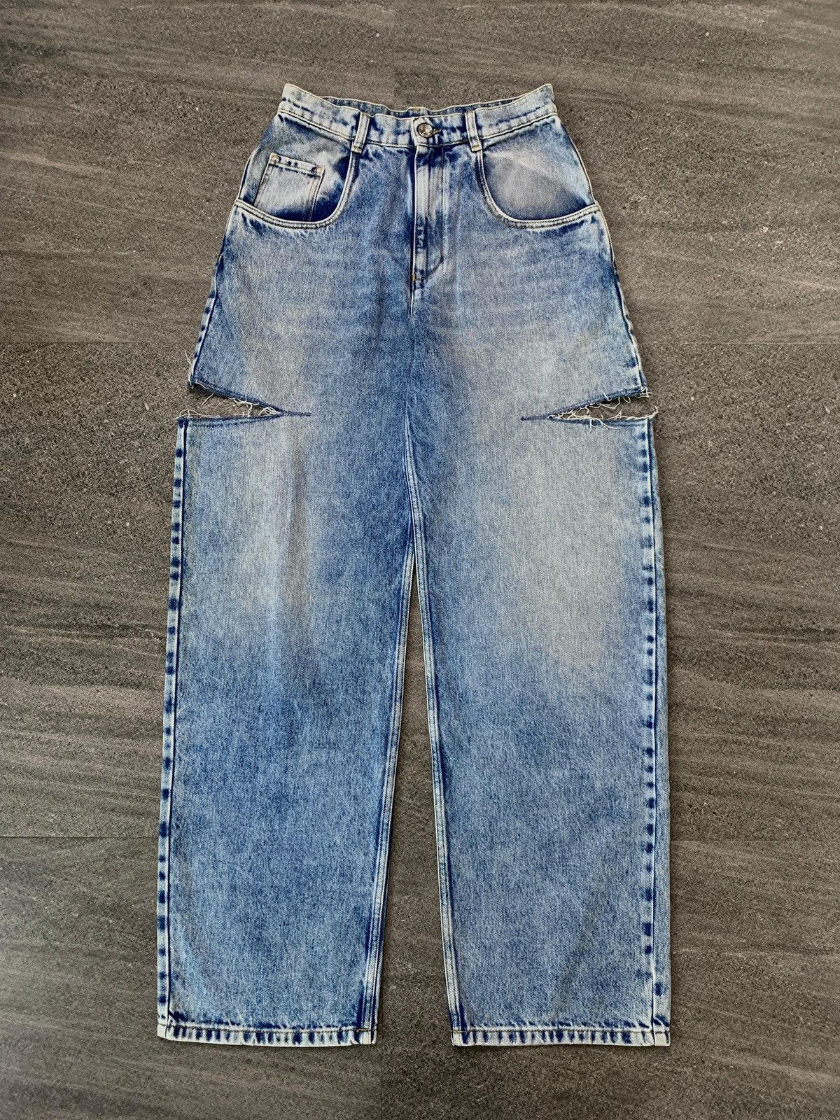 Maison Margiela FREE TAX! Line 1 Slash Cut Baggy Denim Jeans Size US 29 - 1 Thumbnail