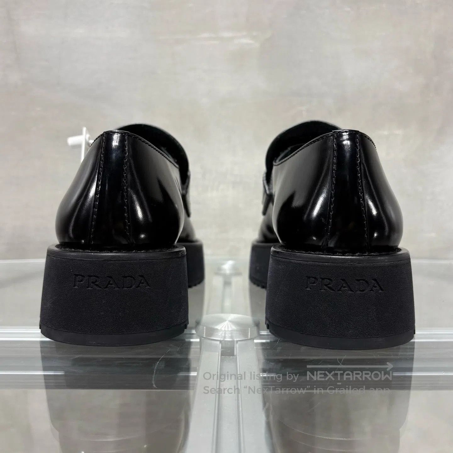Prada Prada Delta-shaped logo; thin-soled small leather shoes Size US 8 / IT 38 - 6 Thumbnail