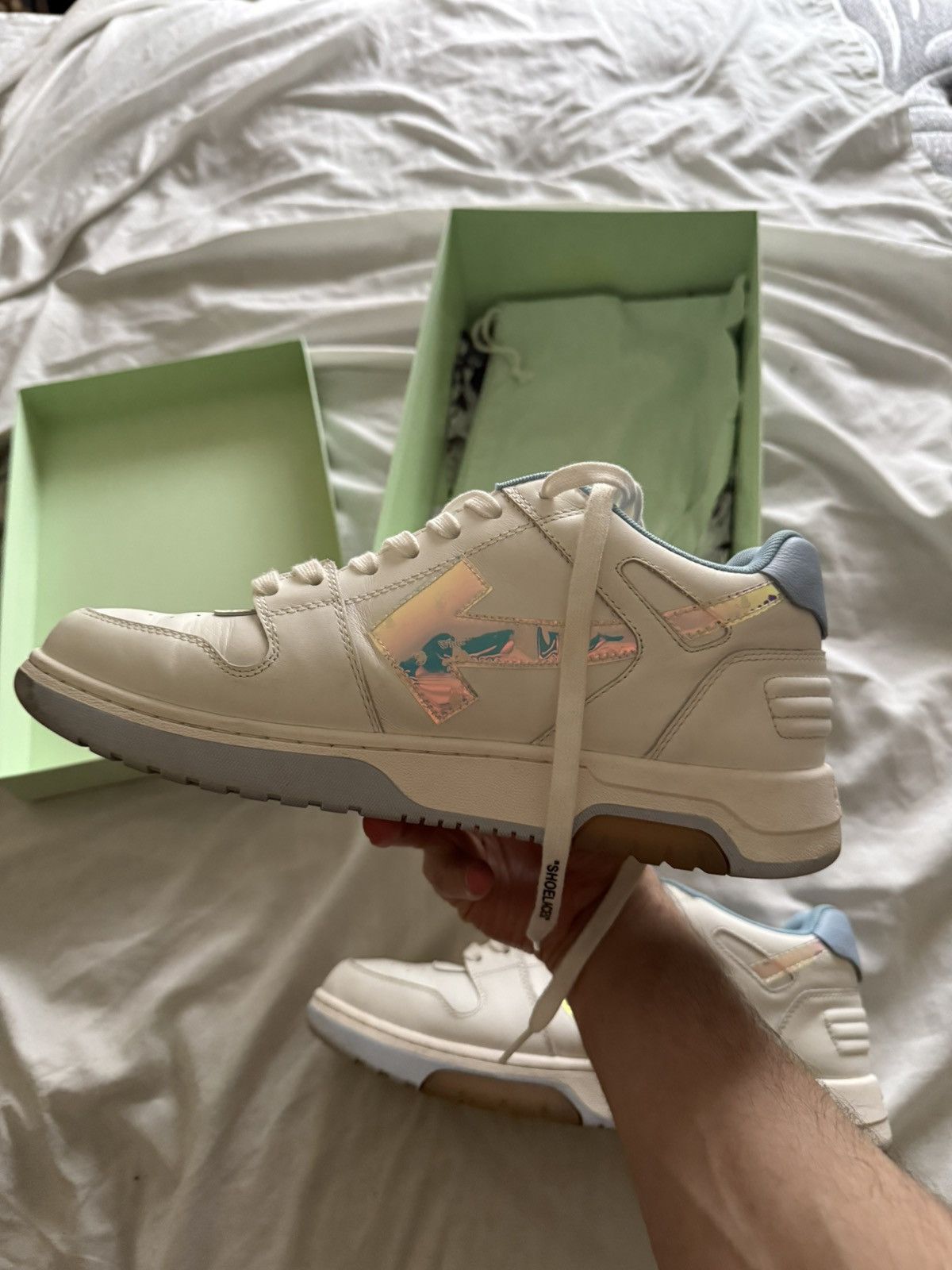 Off-White Off White Out of Office Iridescent Blue Size US 10 / EU 43 - 5 Thumbnail
