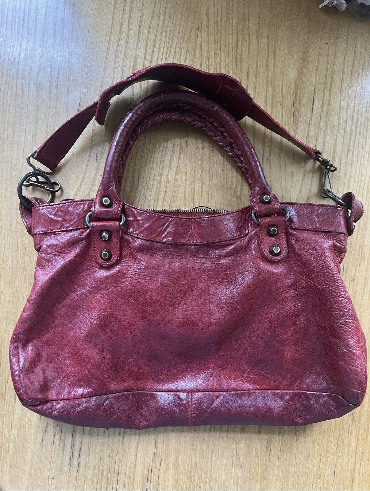 Balenciaga Balenciaga Motorcross City Bag Red Size ONE SIZE - 3 Thumbnail