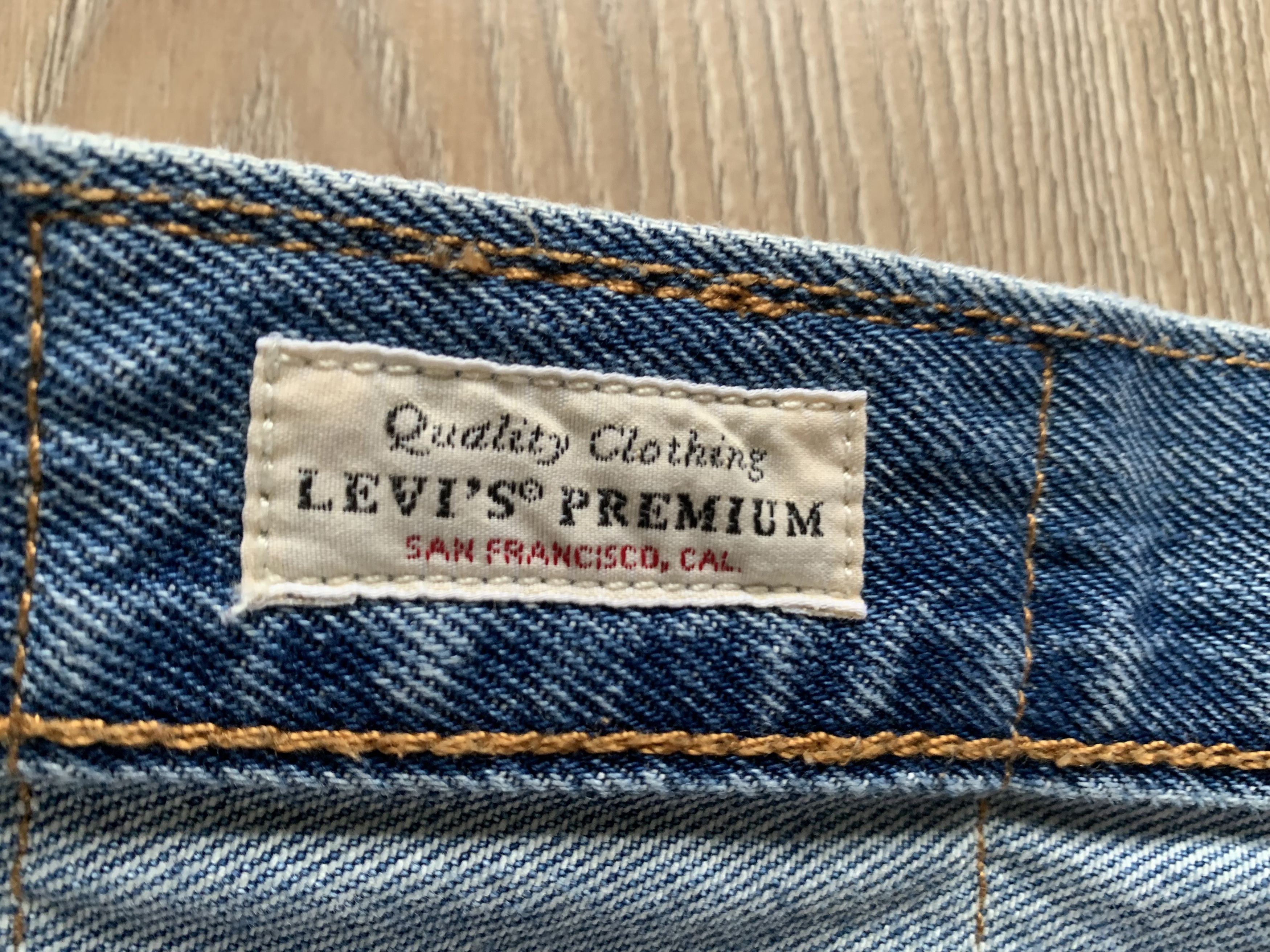 Denime Levis Premium 405 Patch Light Blue Denim Shorts Size US 29 - 7 Thumbnail