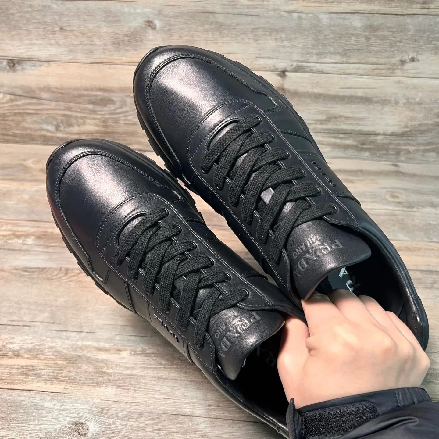 Prada Prada Black Sneakers Size 44 Size US 11 / EU 44 - 5 Thumbnail