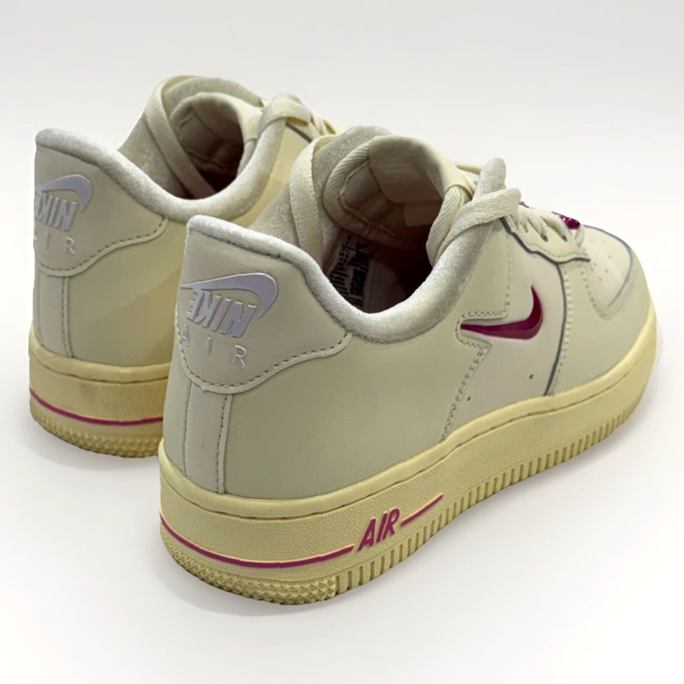 Nike Nike Air Force Women’s 11 Coconut Milk Ivory Leather/Playful Pink FB8251-101 Sneaker Size US 7 / IT 37 - 5 Thumbnail