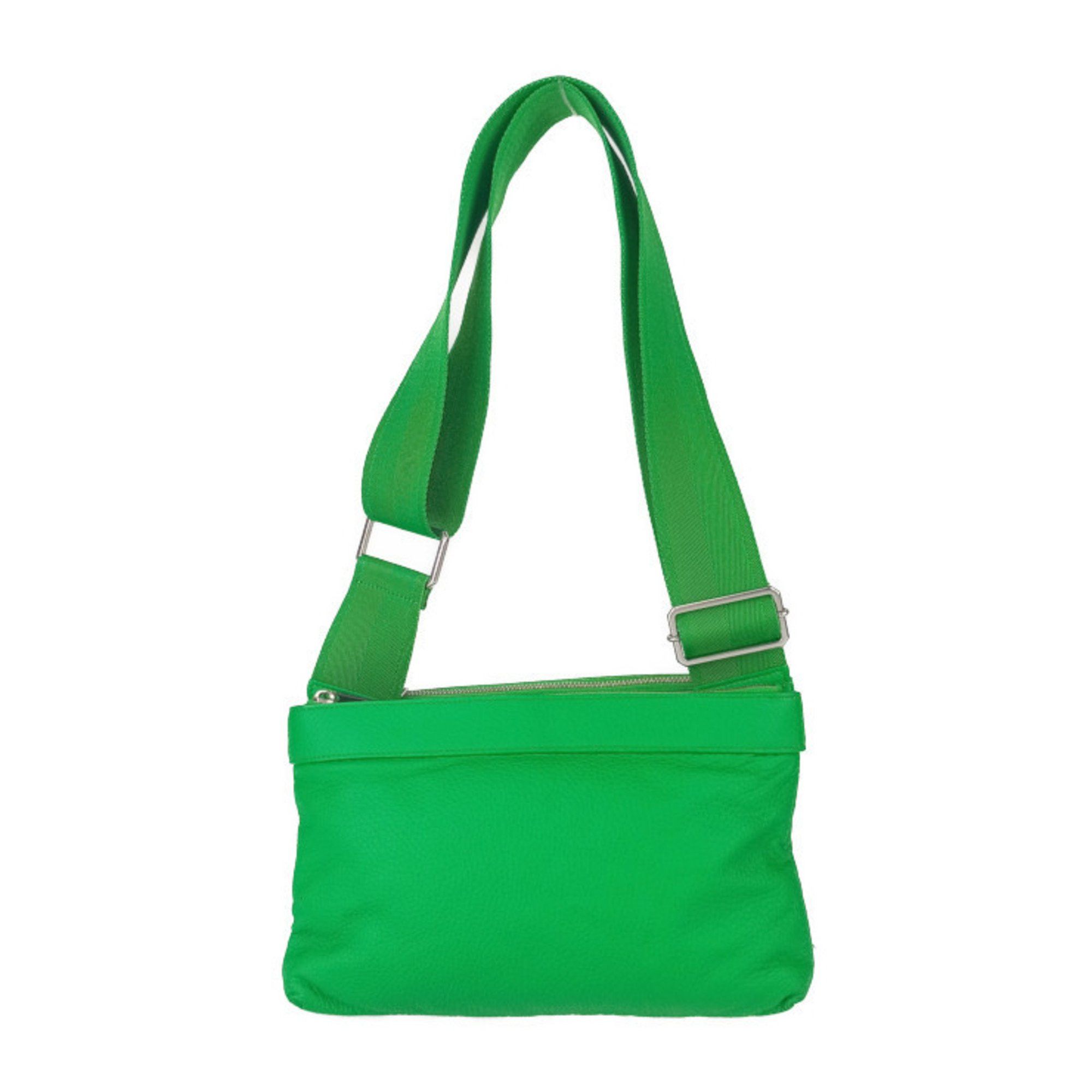 Bottega Veneta Classic Pillow Crossbody Shoulder Bag 666548 Green Leather Women's