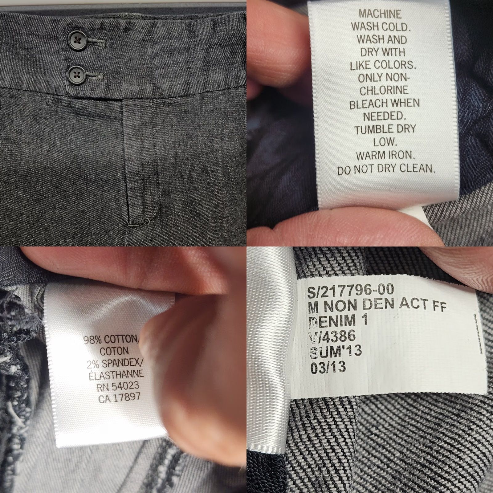 Banana Republic Banana Republic Women Black 14 Regular Wide Leg Denim Pants Jeans Martin Fit Size 36" / US 14 / IT 50 - 8 Thumbnail