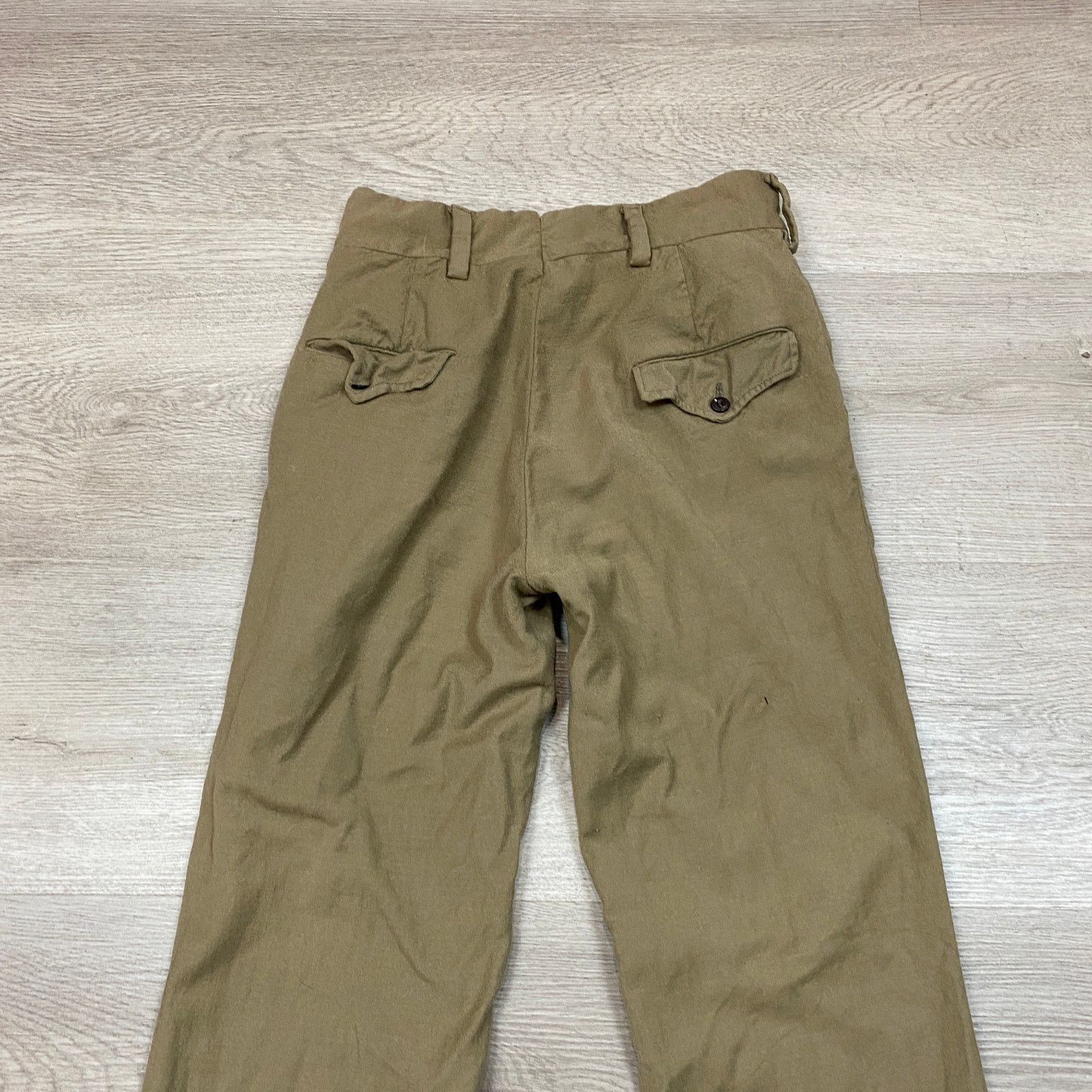 Vintage VTG 30s 40s WWII Era Talon Zipper Wool Trousers Pants 28x28 Size US 28 / EU 44 - 4 Thumbnail