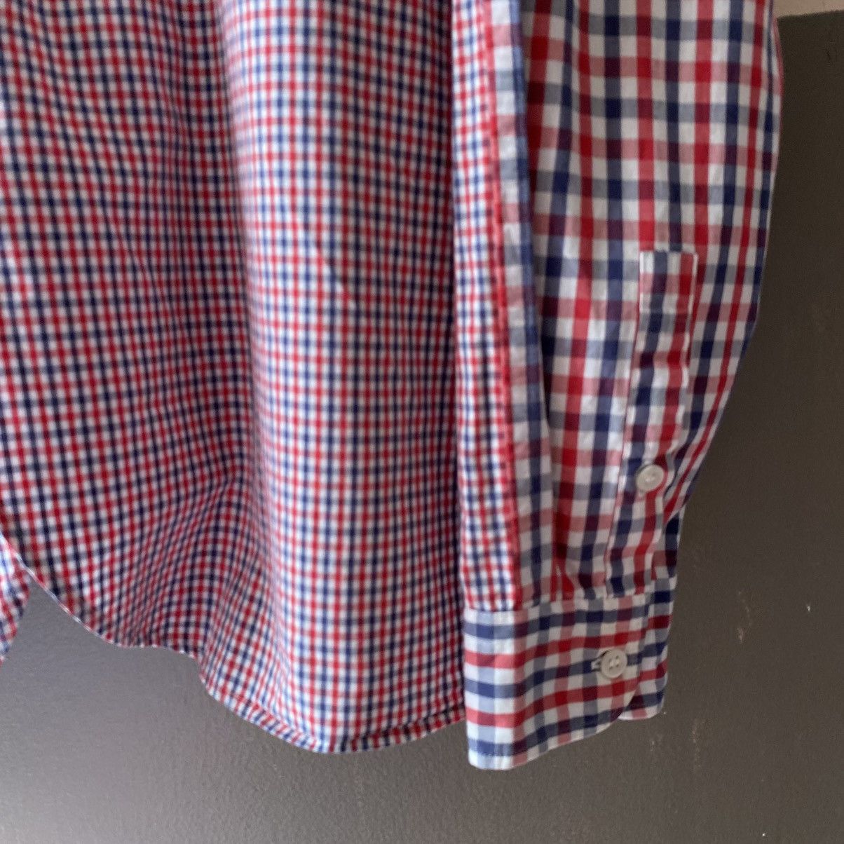 Frapbois FRAPBOIS Red Blue Gingham Check Shirt Size XS / US 0-2 / IT 36-38 - 4 Thumbnail