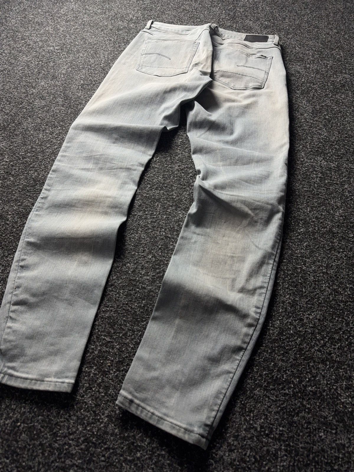 G-Star 00s Retro G-Star RAW 3301 Mid Skinny Faded Grey Denim Jeans Size 30" / US 8 / IT 44 - 11 Thumbnail